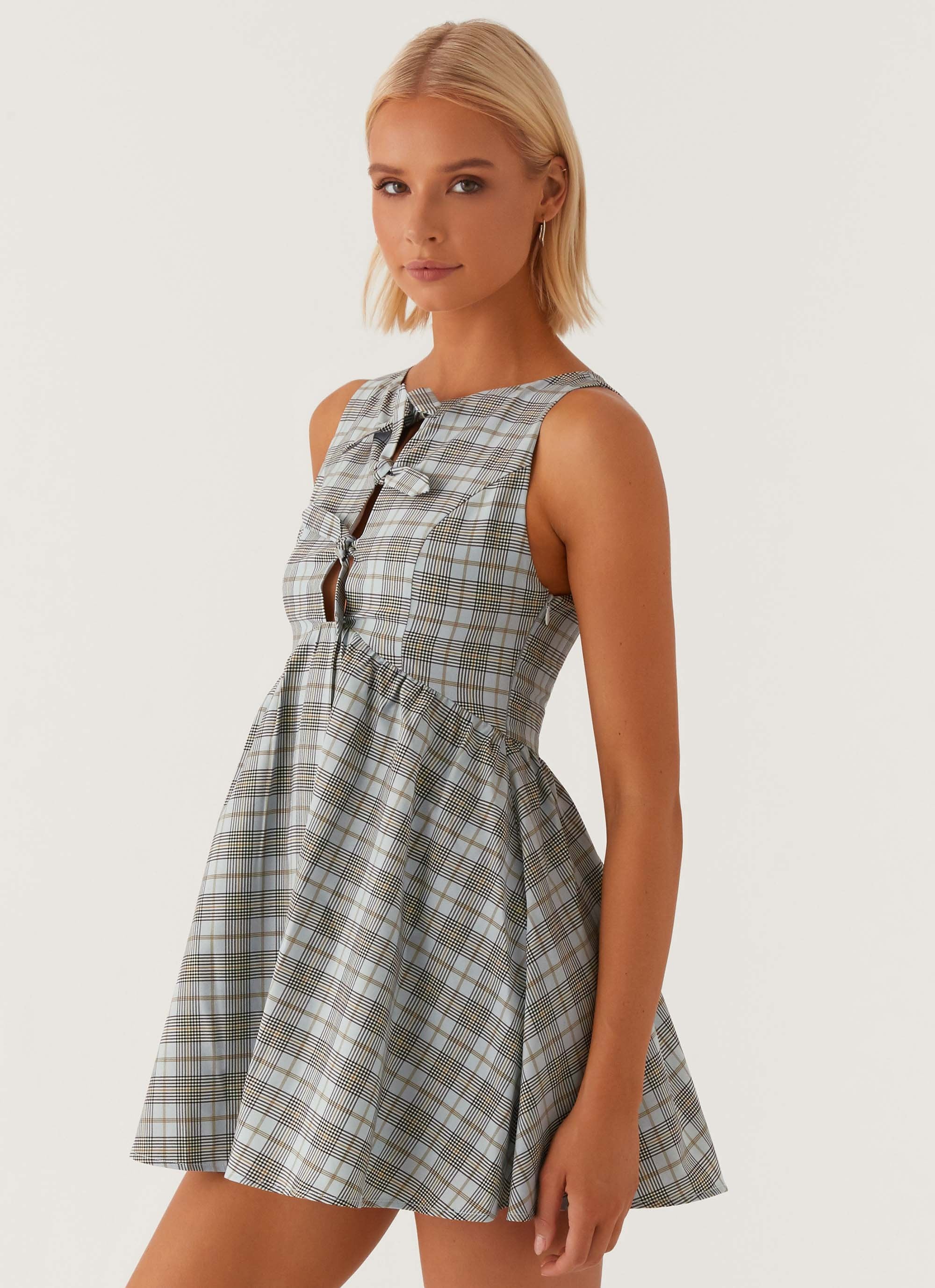 Steffie Mini Dress - Check - Image 3
