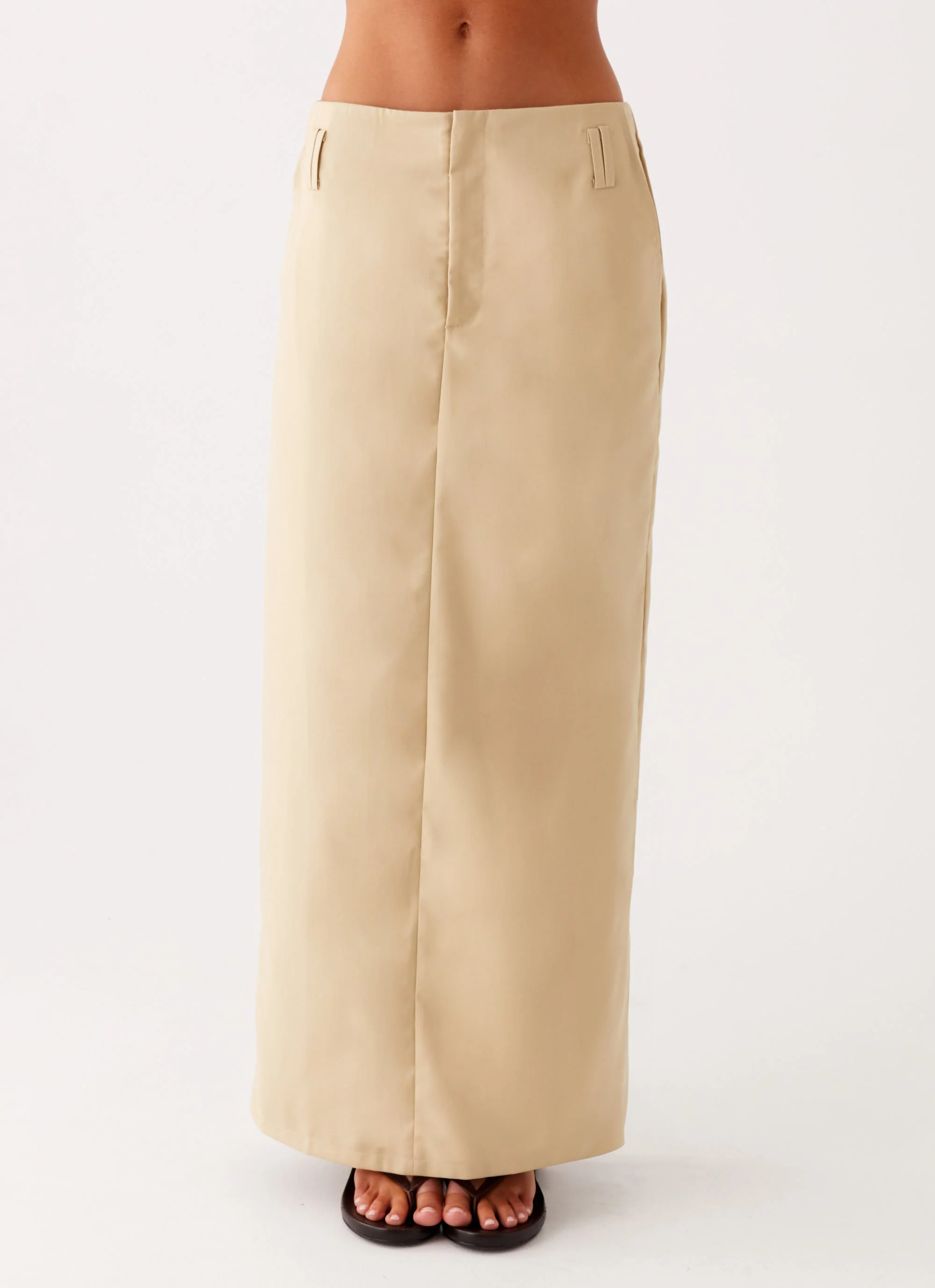 Stella Tailored Maxi Skirt - Beige - Image 5