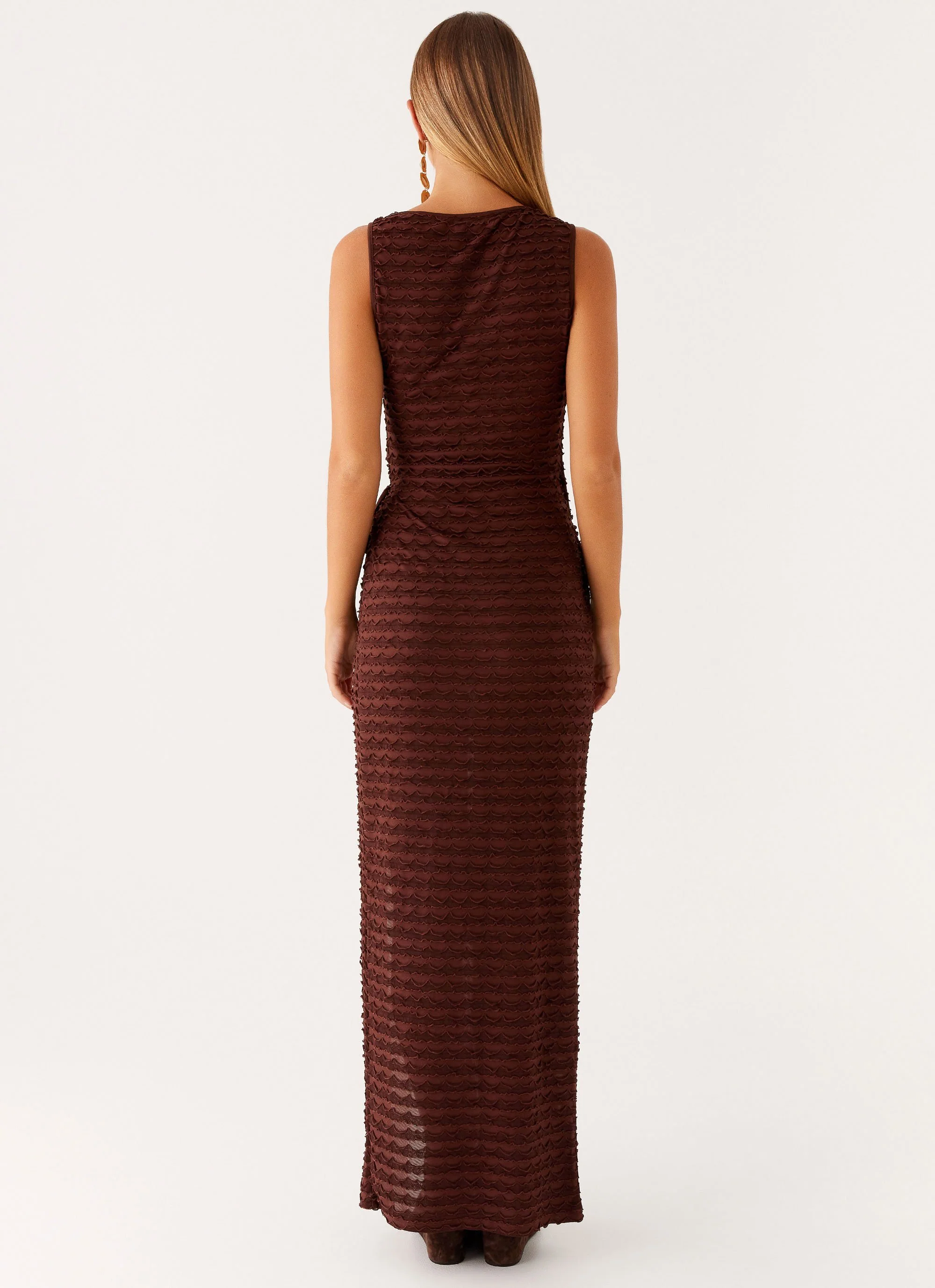Sterling Wrap Maxi Dress - Chocolate - Image 6
