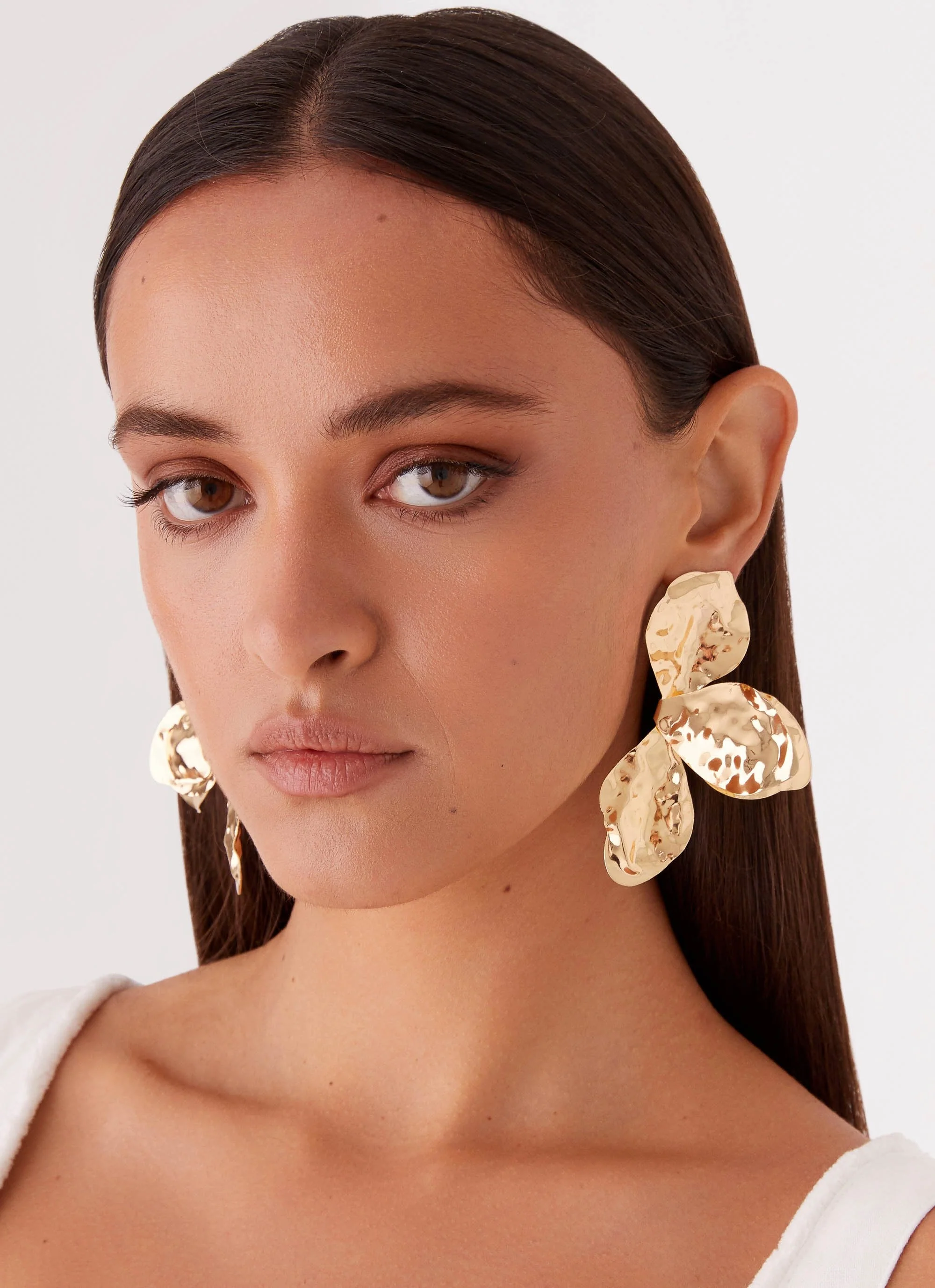 Stonelet Statement Earrings - Gold - Image 4