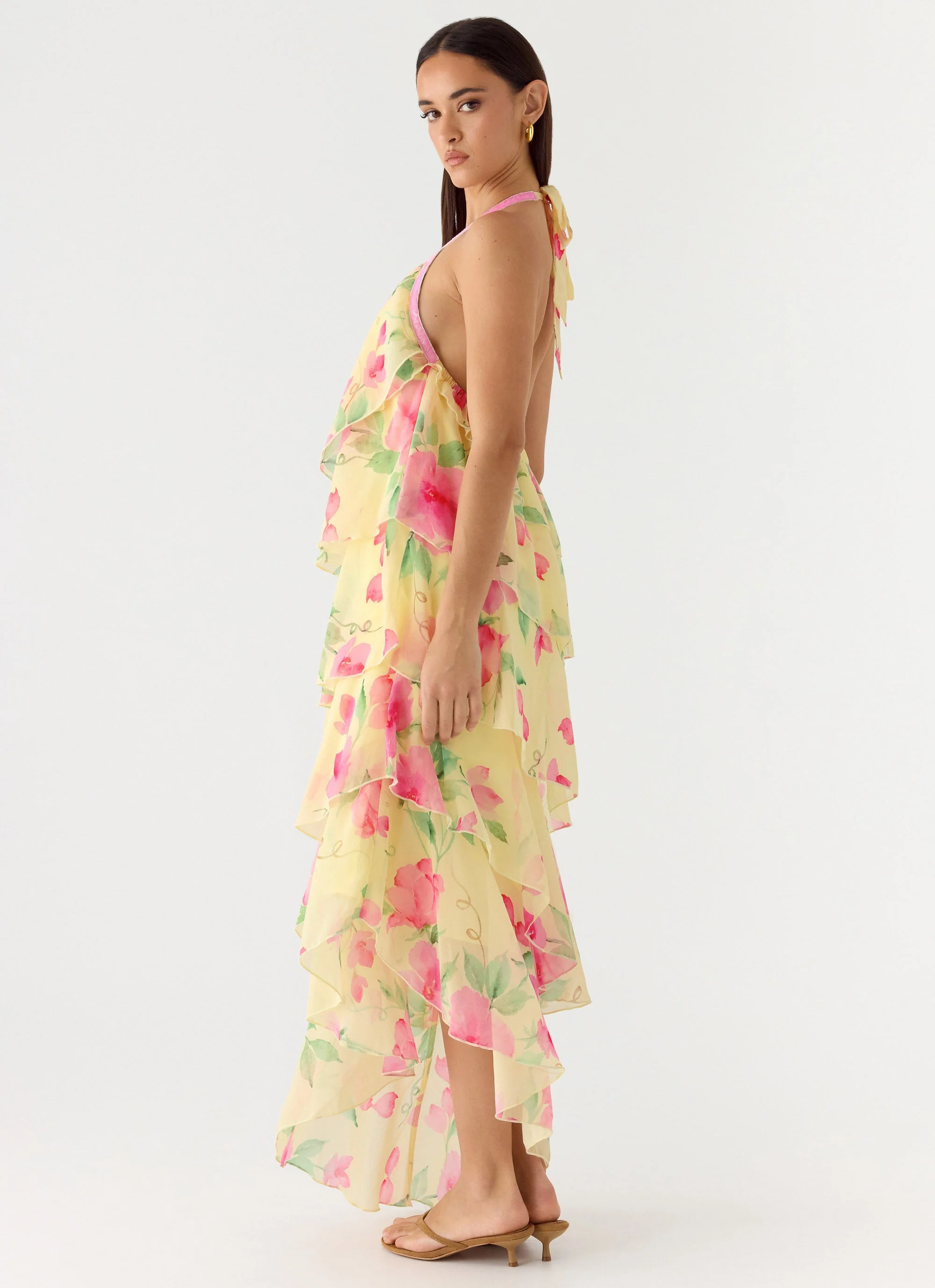 Strawberry Mimosa Maxi Dress - Lemon Soleil - Image 2