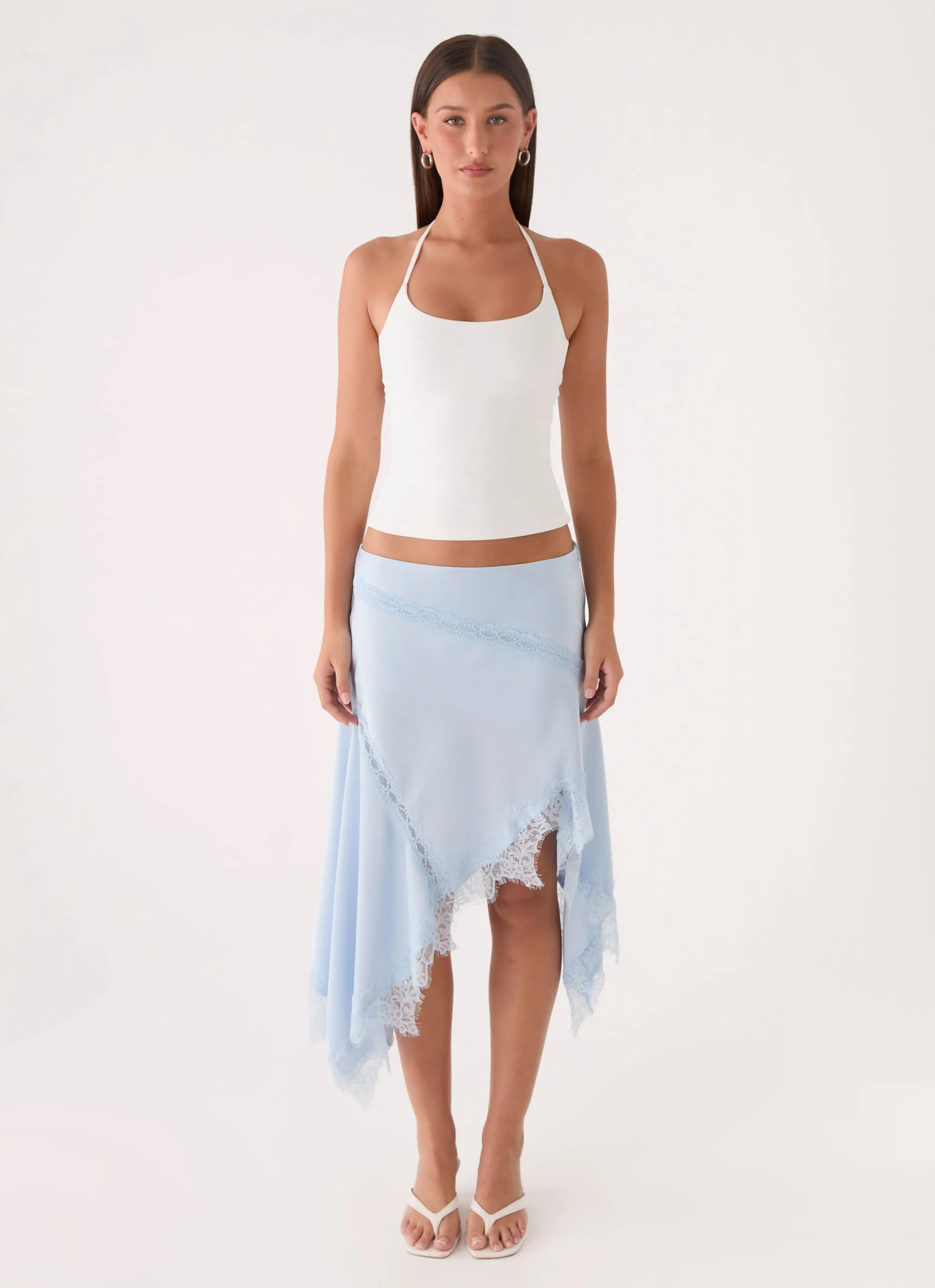 Suay Asymmetrical Midi Skirt - Blue - Image 6