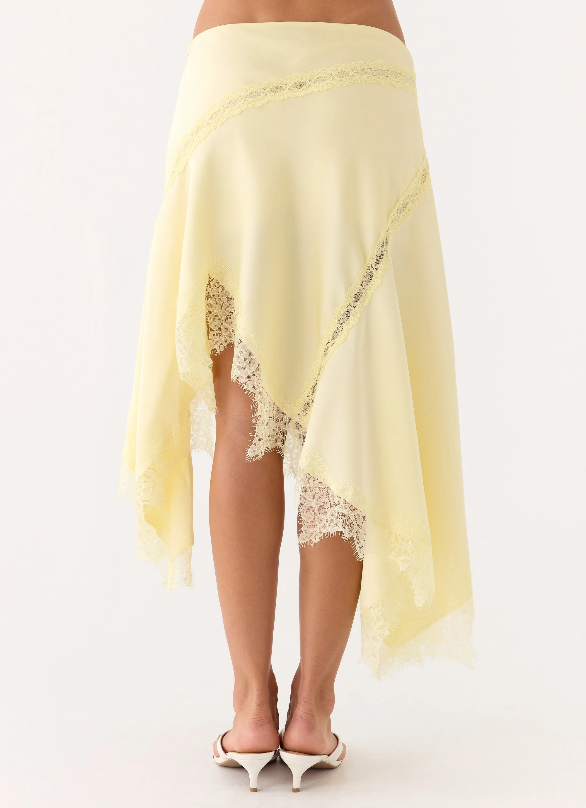 Suay Asymmetrical Midi Skirt - Yellow - Image 5