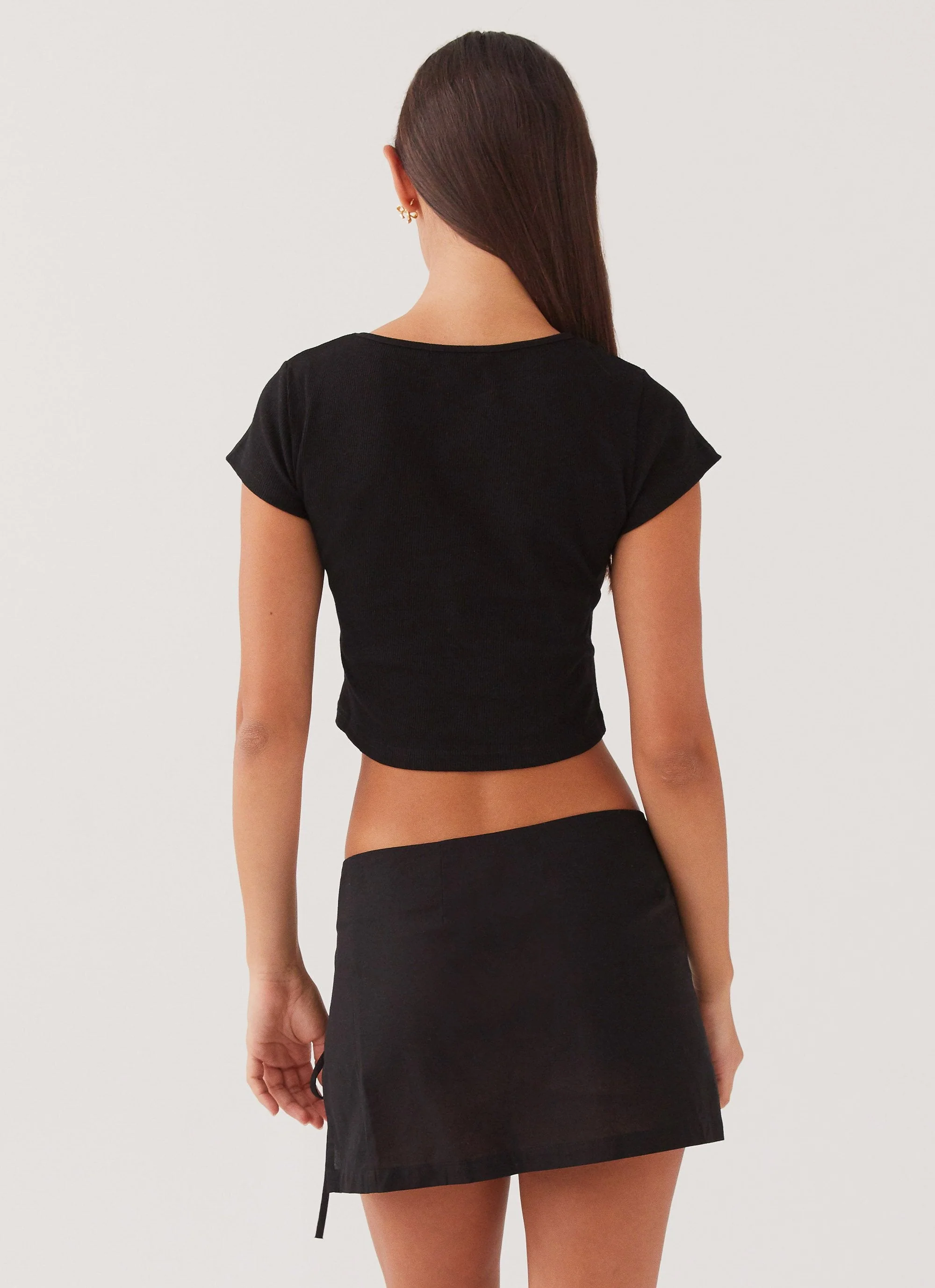 Summer Retreat Mini Skirt - Black - Image 4
