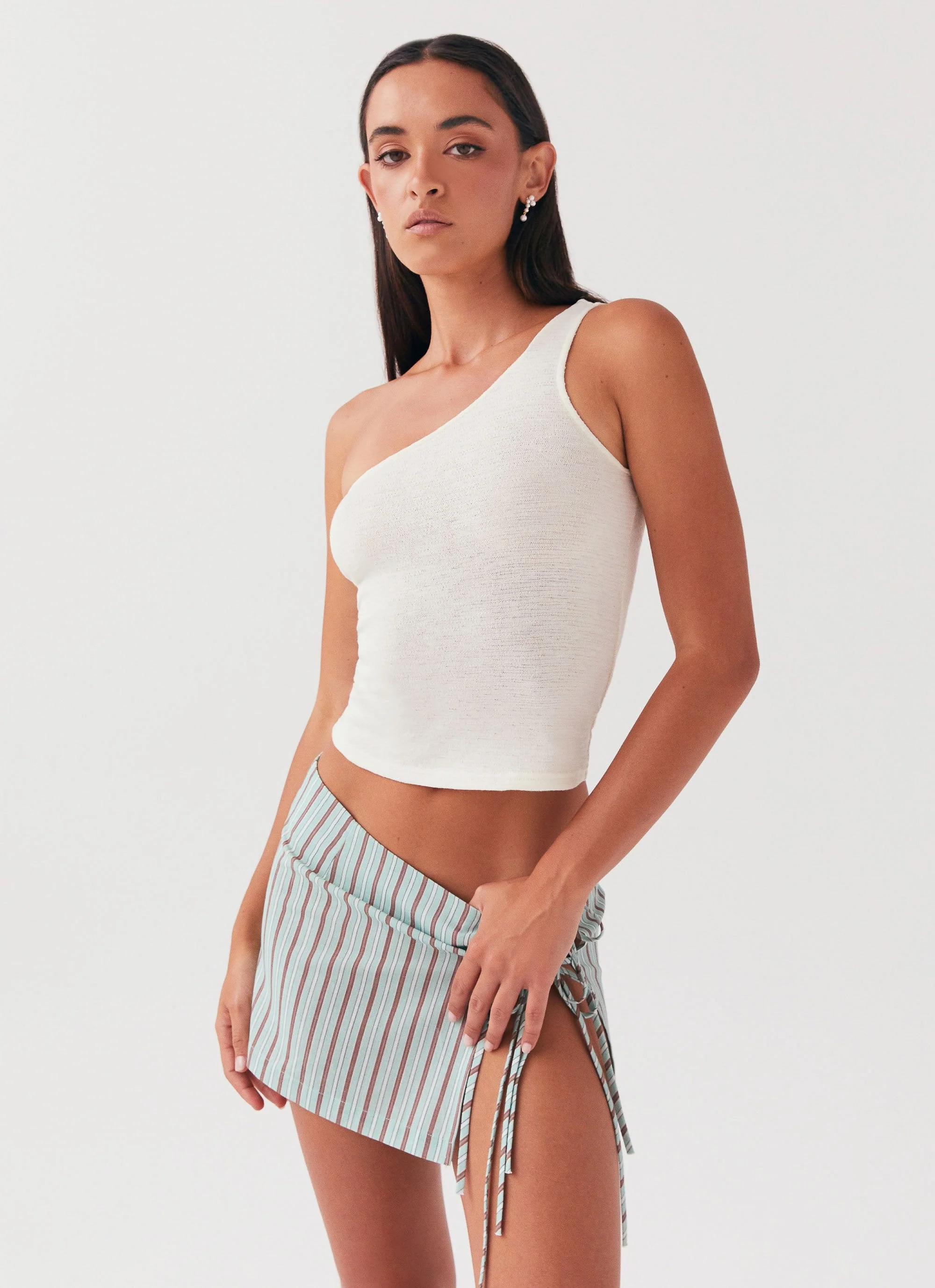 Summer Retreat Mini Skirt - Coastal Stripe - Image 5