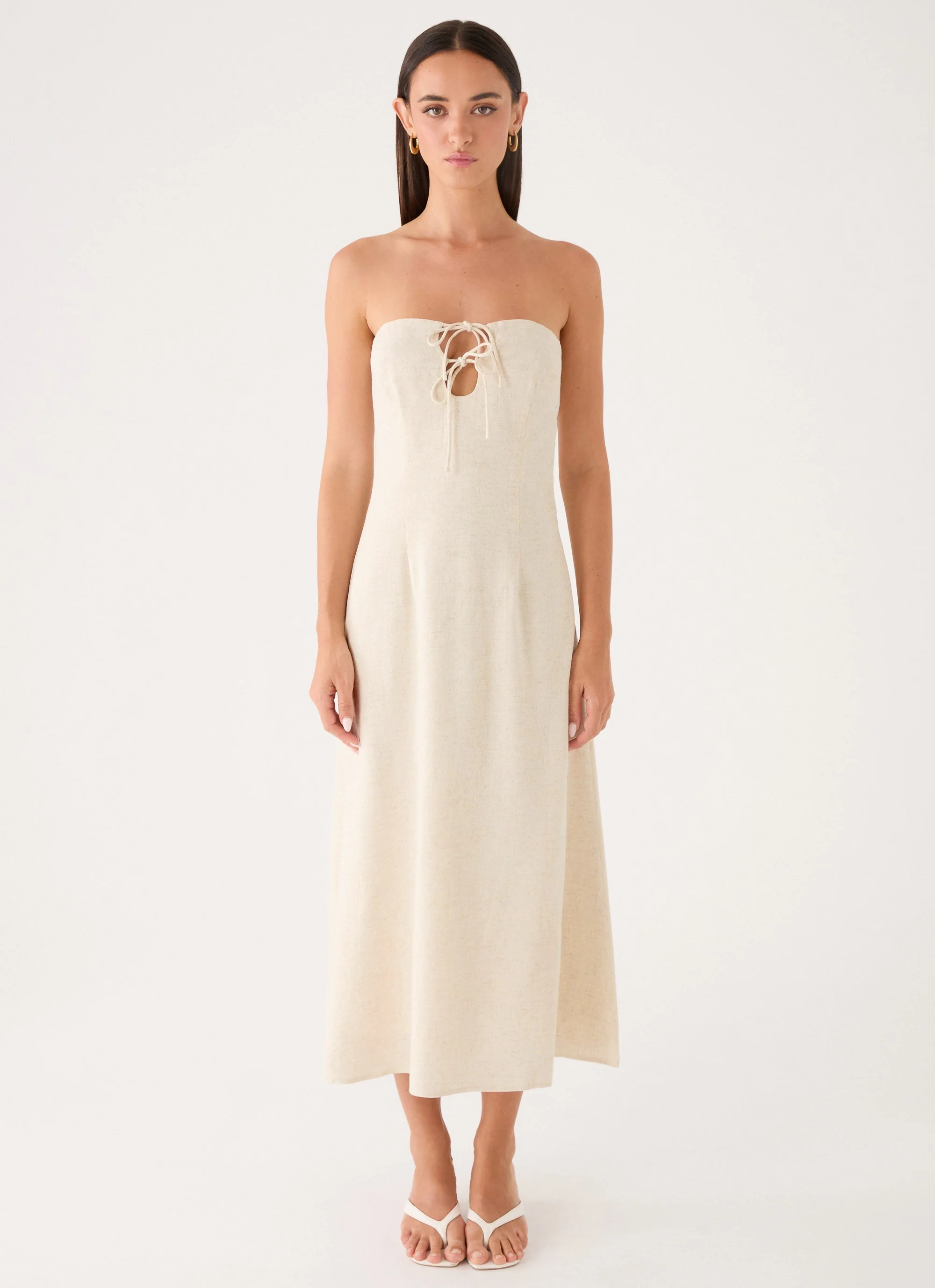 Sun Searching Midi Dress - Oatmeal - Image 4