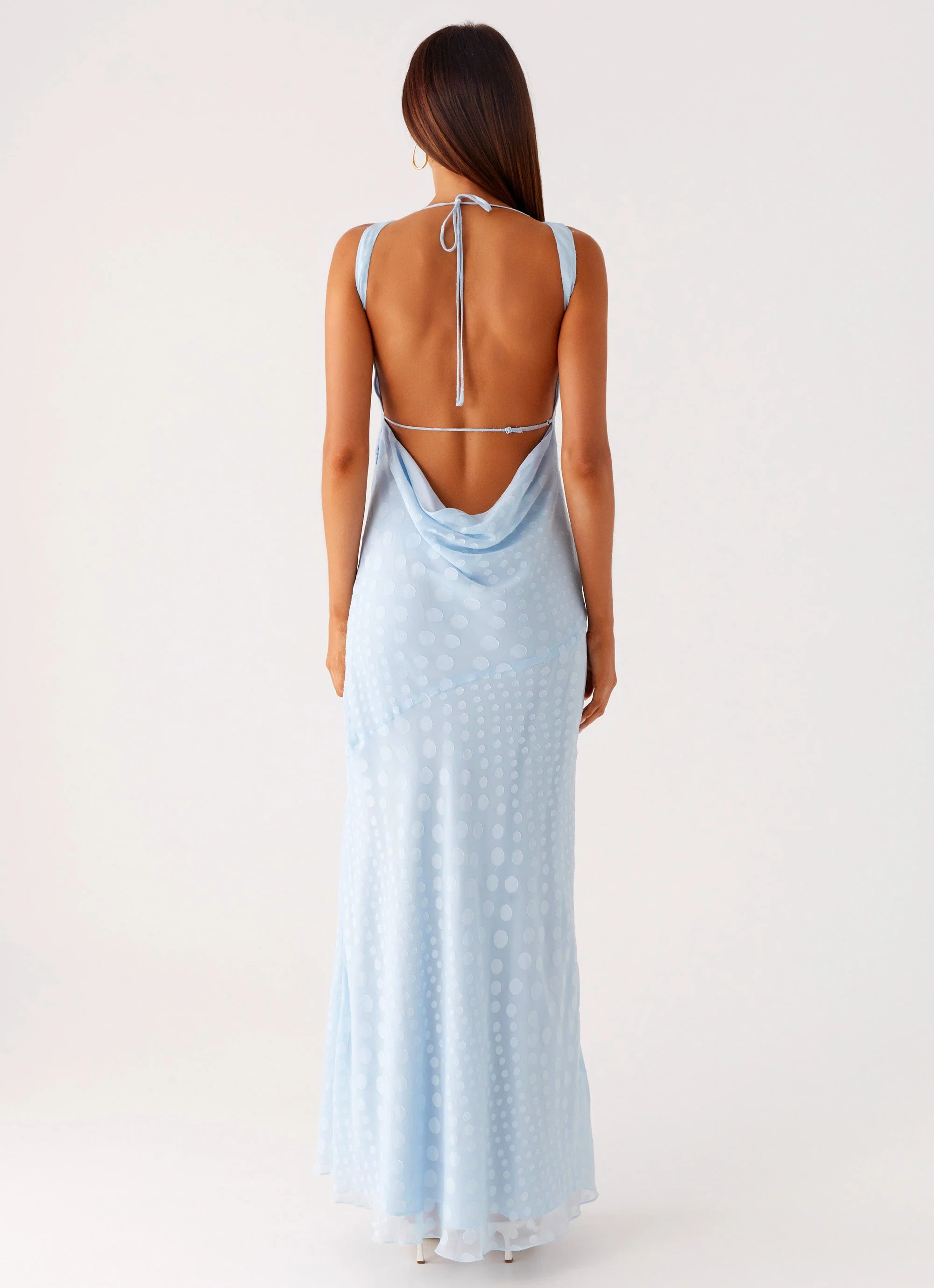 Sundance Chiffon Maxi Dress - Blue - Image 3