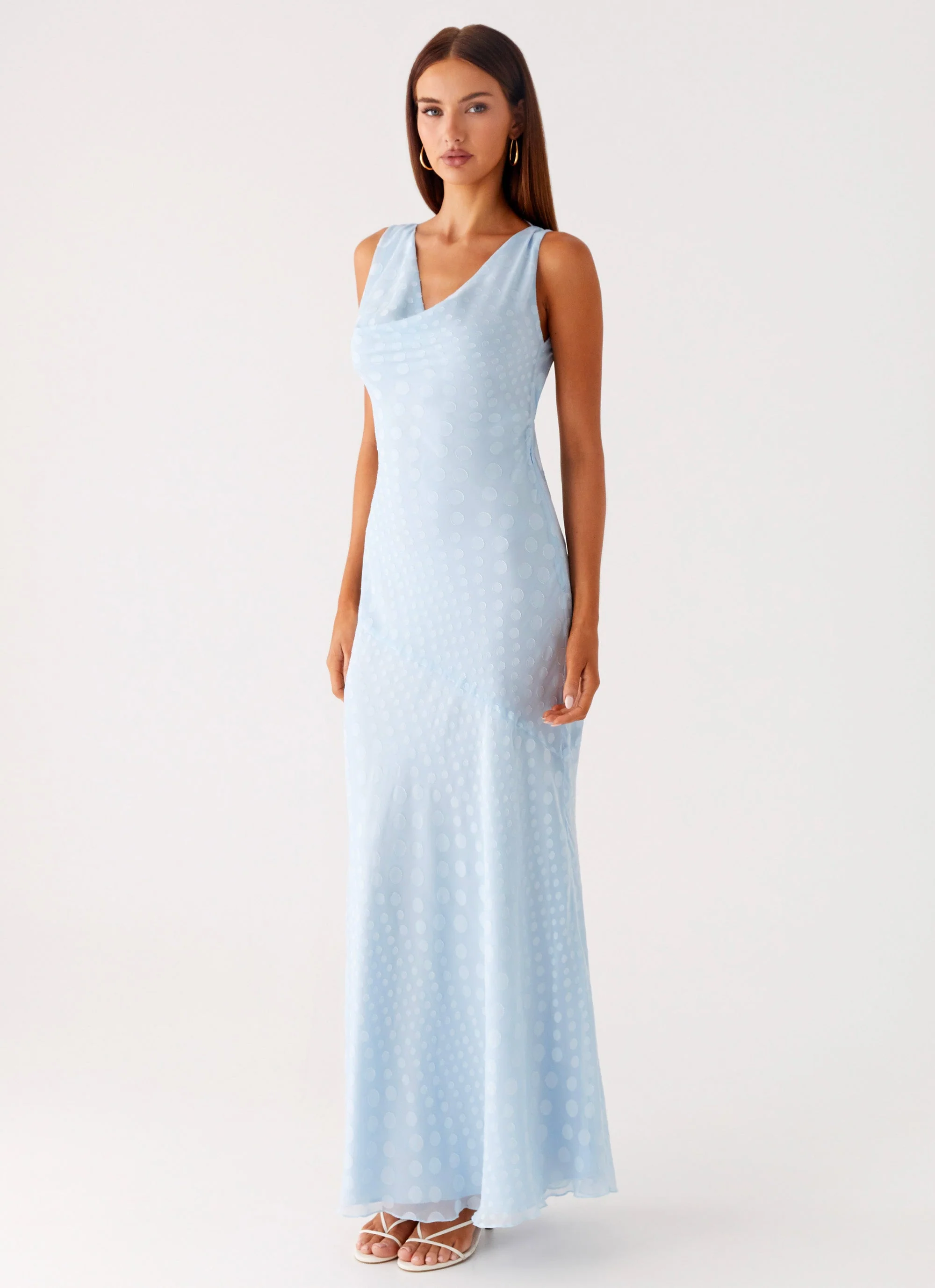 Sundance Chiffon Maxi Dress - Blue - Image 6