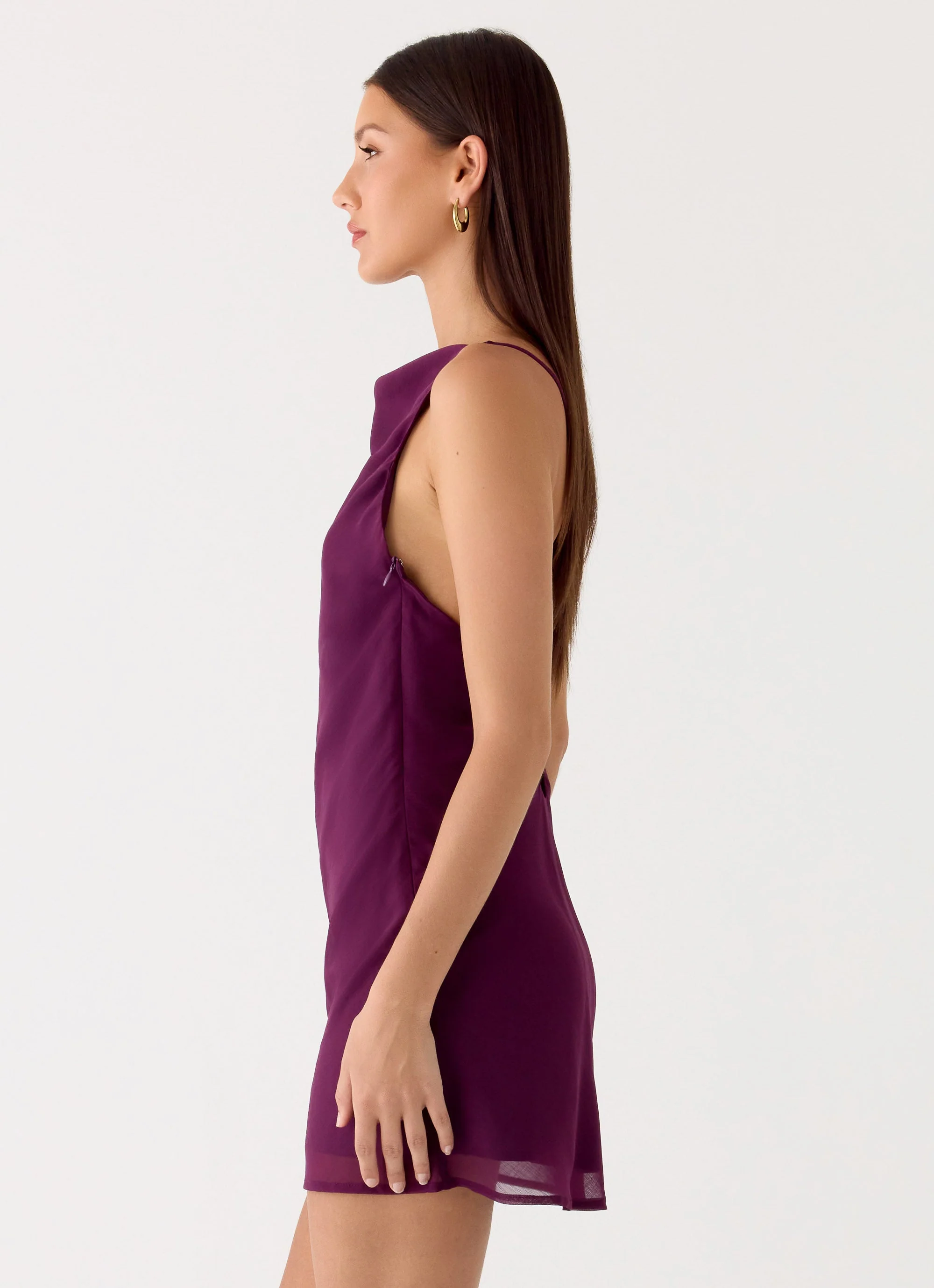 Sunkissed Siren Mini Dress - Plum - Image 3