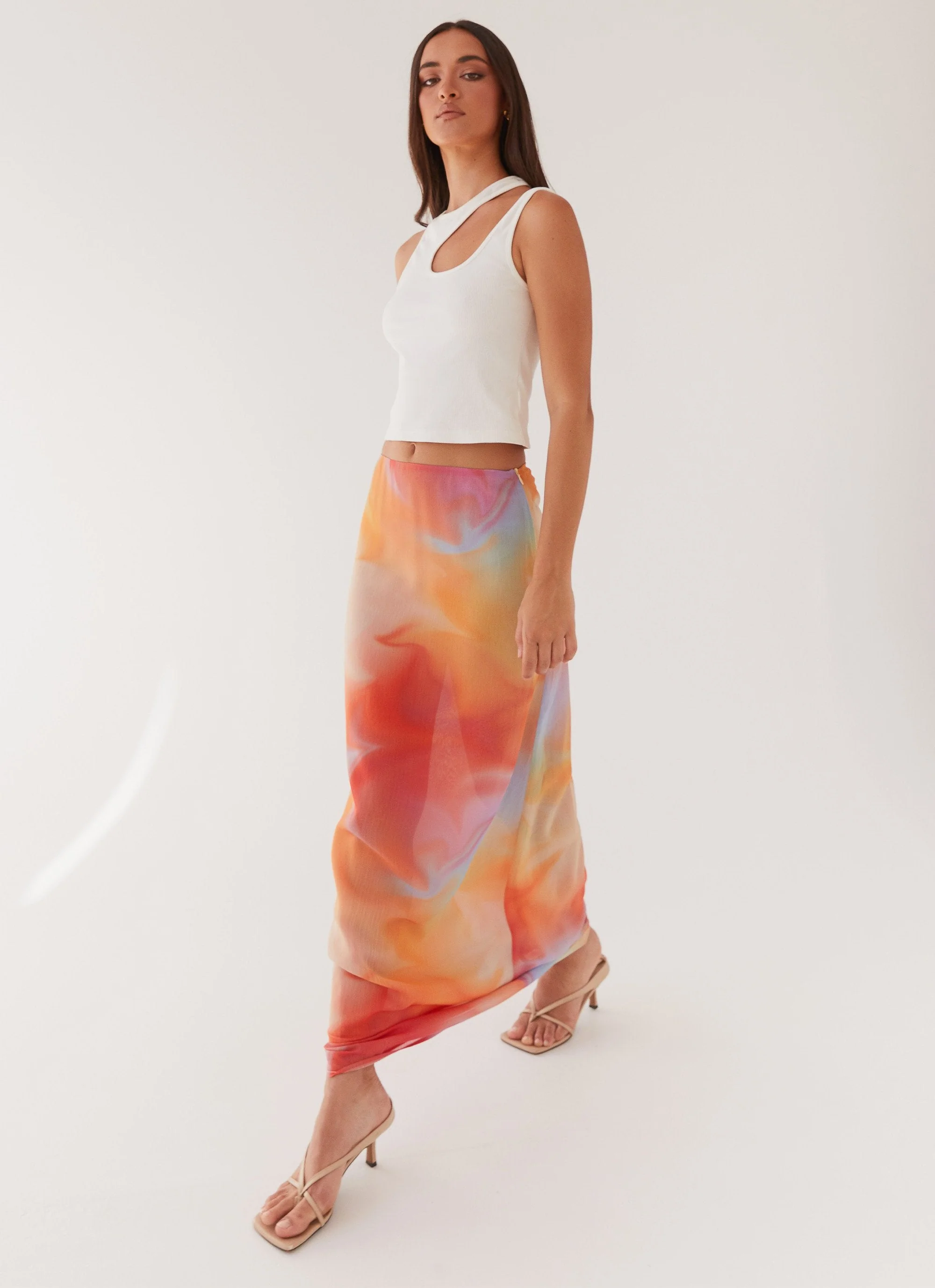 Sunlight Cascade Maxi Skirt - Rainbow Radiance - Image 6