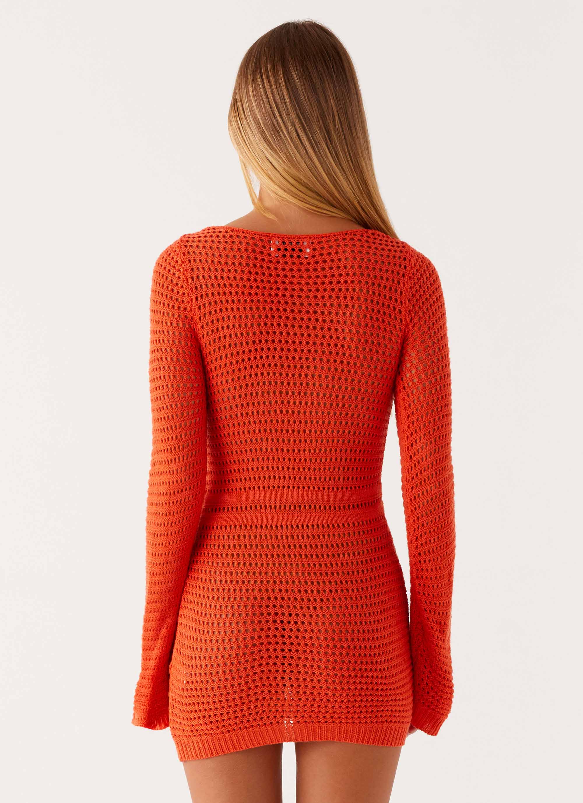 Sunriser Crochet Mini Dress - Red - Image 5