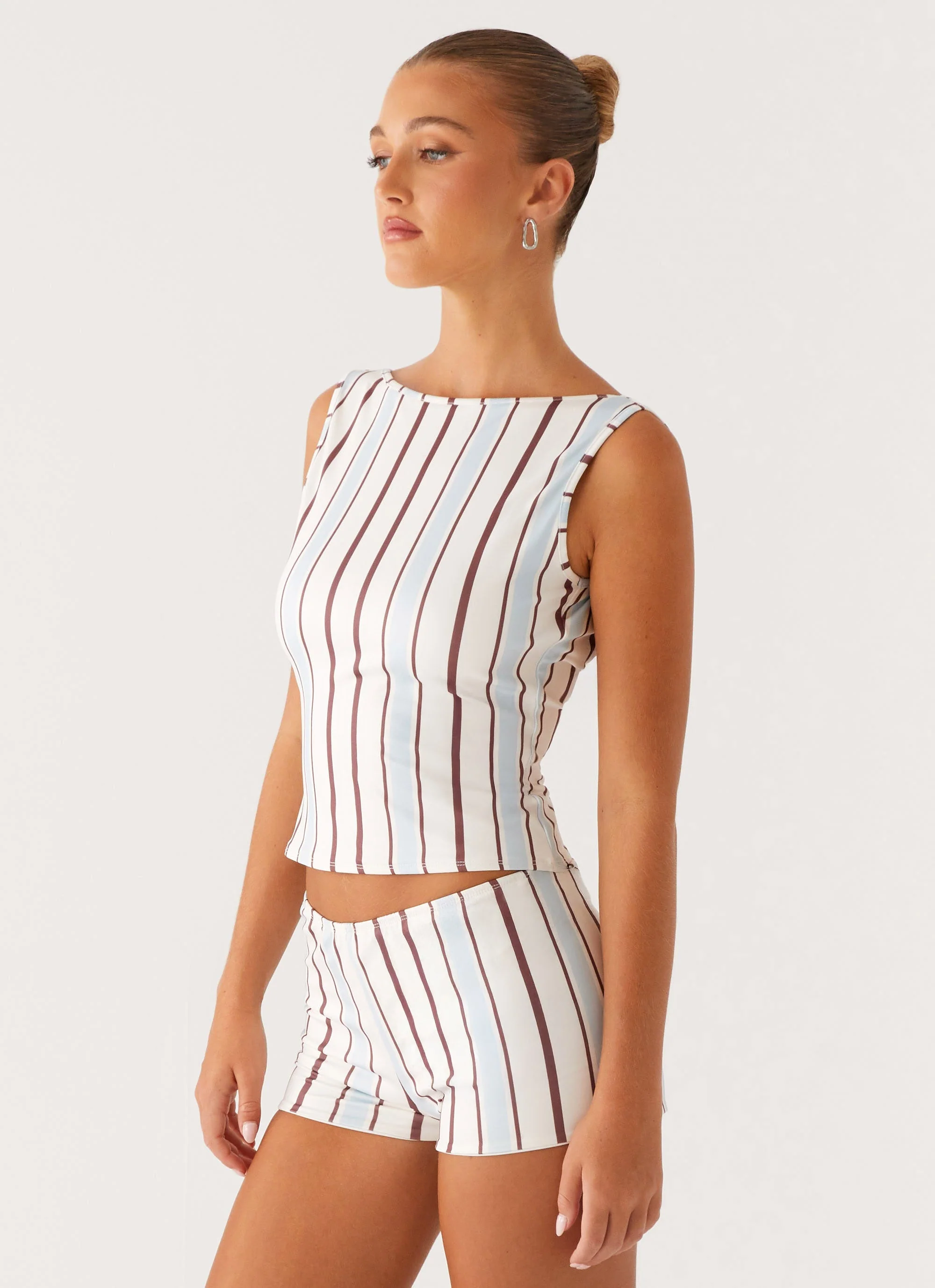 Sun's Out Tank Top - Blue Stripe - Image 4