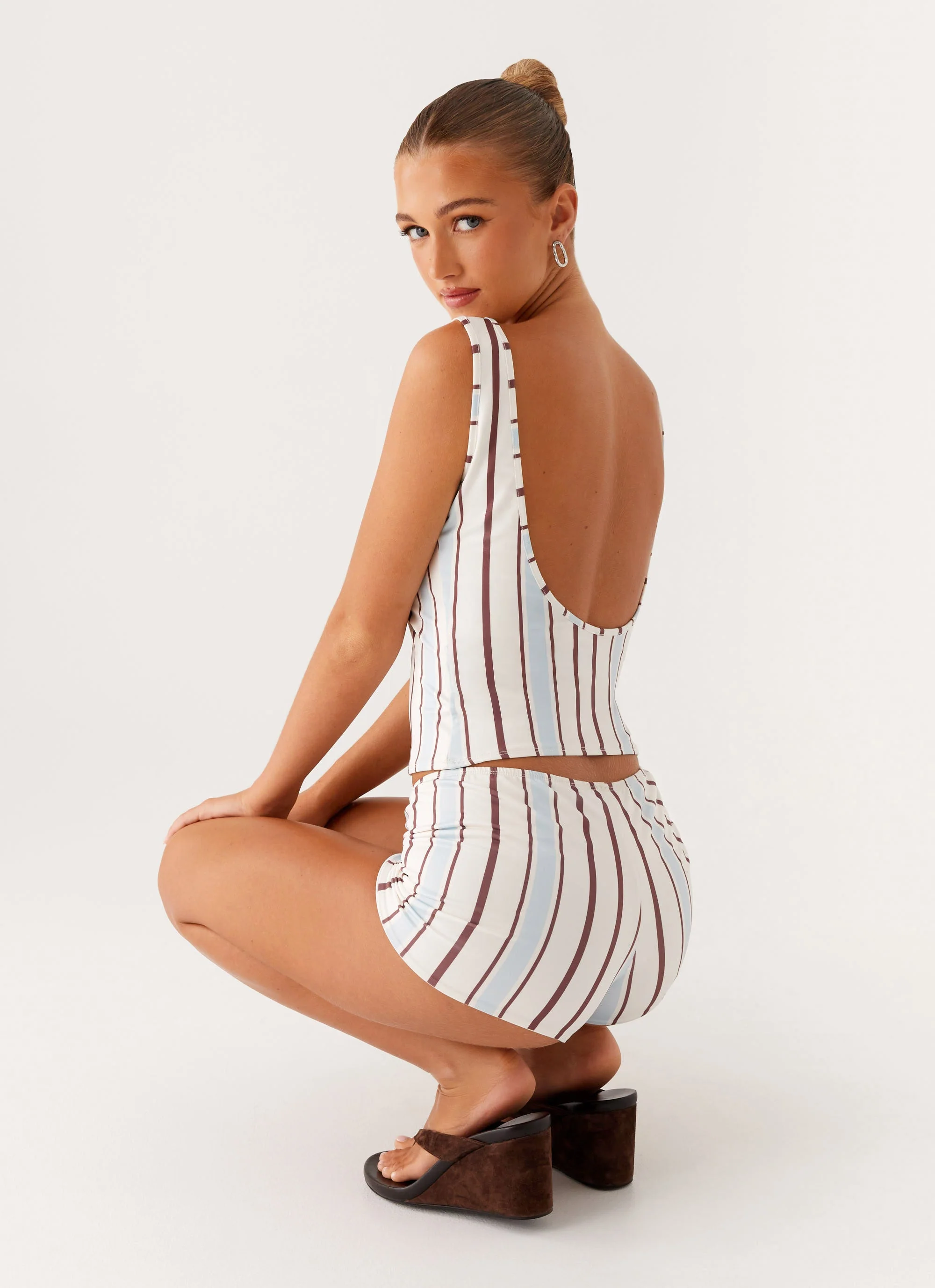 Sun's Out Tank Top - Blue Stripe - Image 6