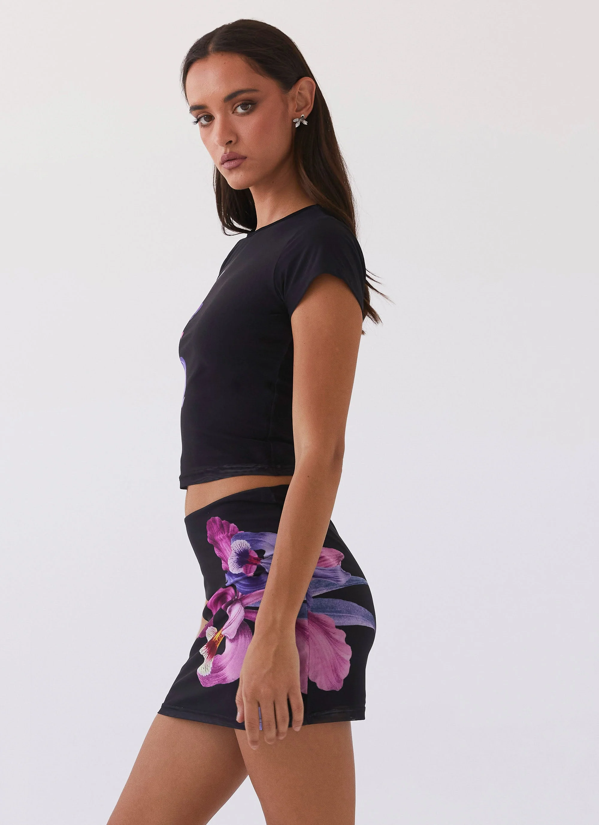 Sunset Bliss Mesh Mini Skirt - Cosmo Floral - Image 4