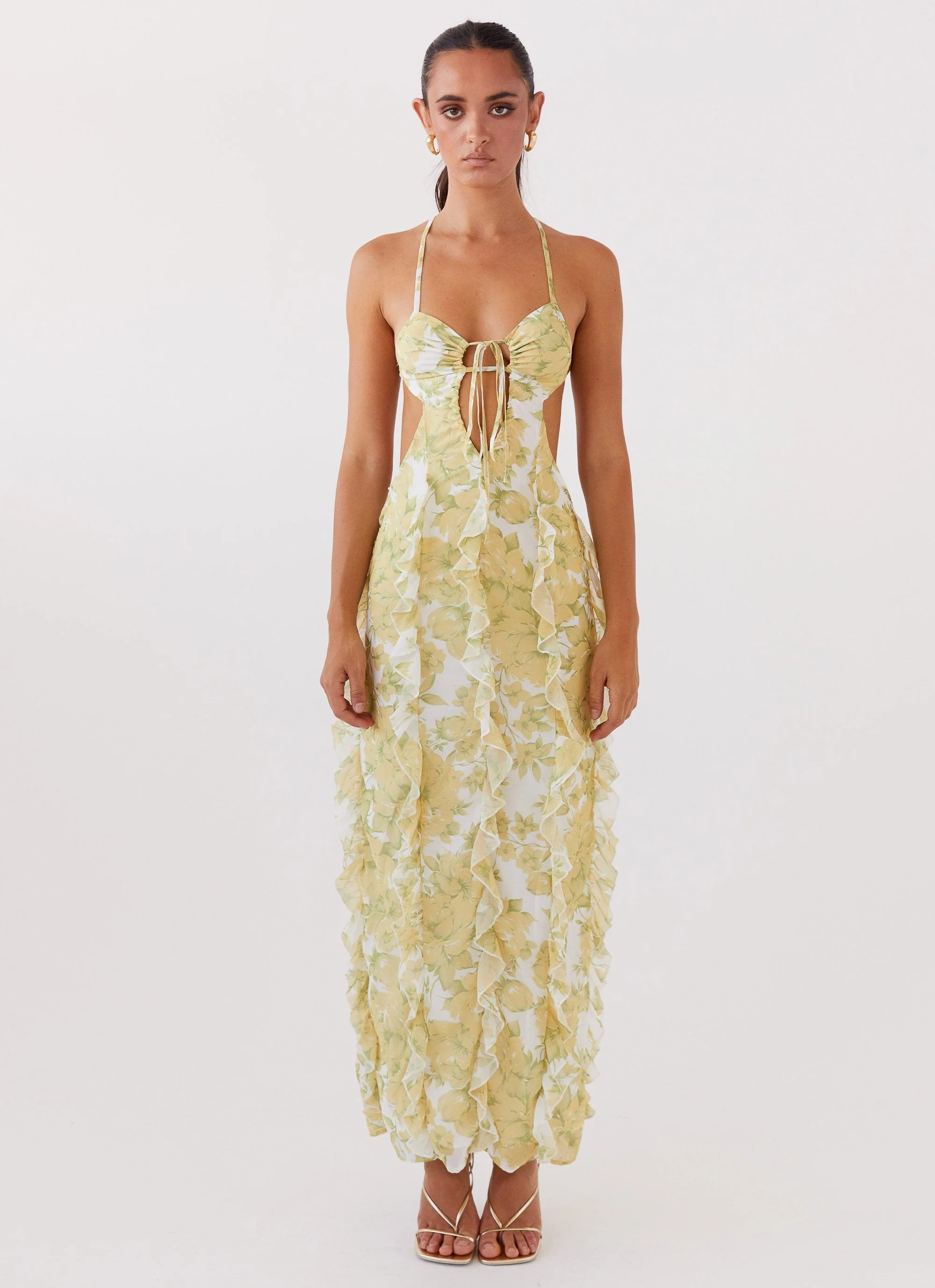 Sunset Kisses Ruffle Maxi Dress - Daffodil - Image 5