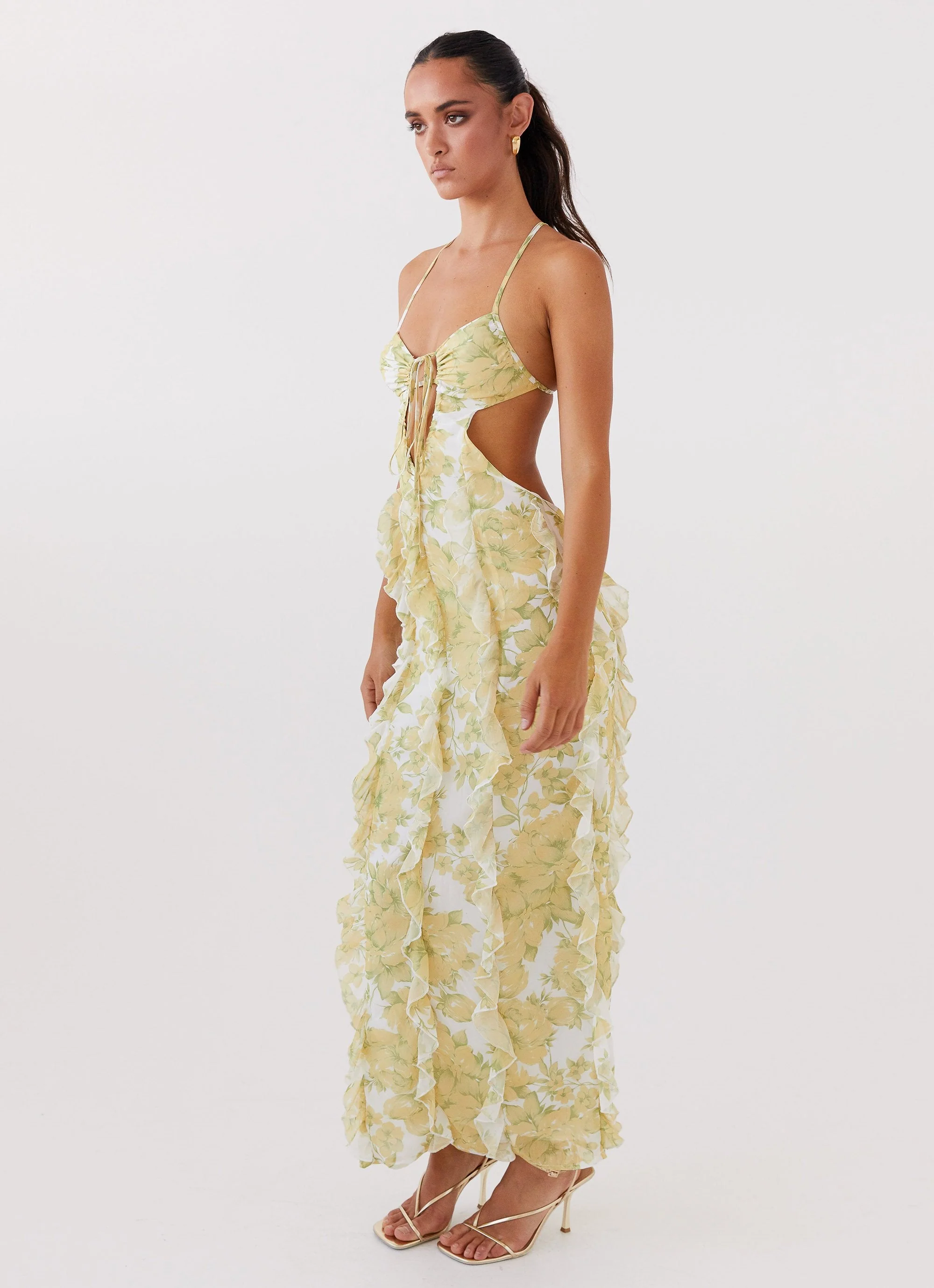 Sunset Kisses Ruffle Maxi Dress - Daffodil - Image 6