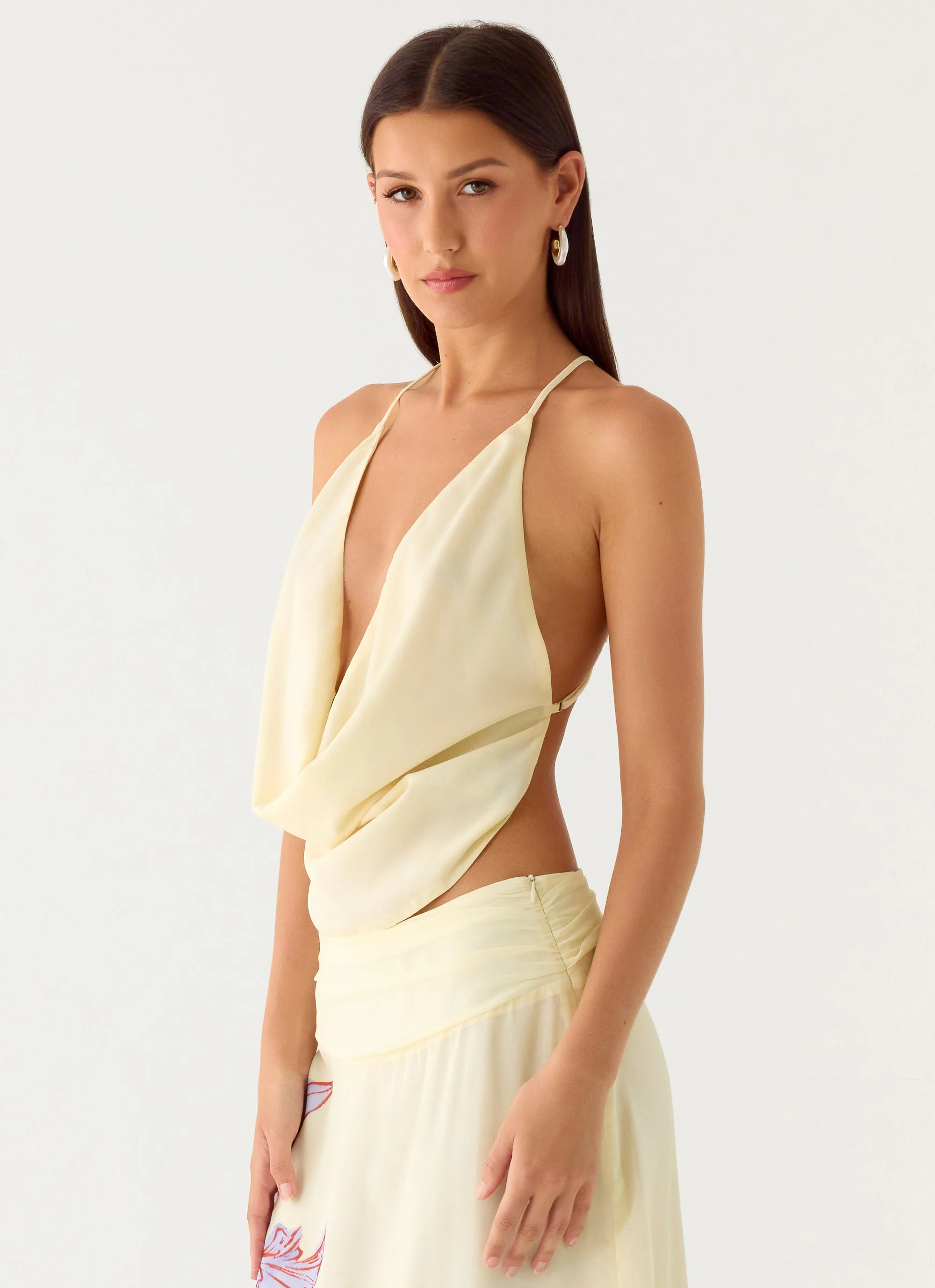 Sweet Charm Cowl Neck Top - Ivory - Image 6