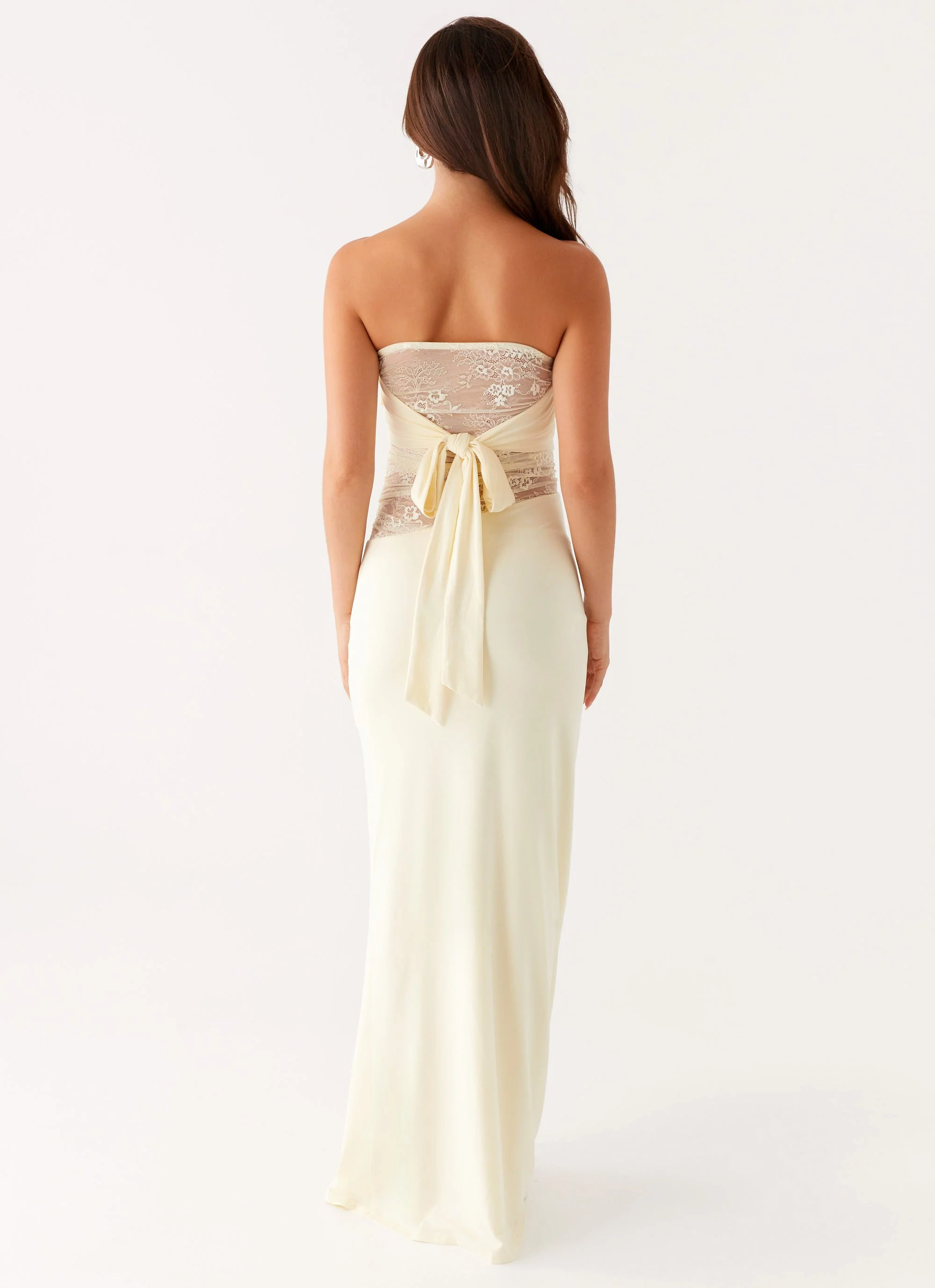 Sweet Energy Strapless Maxi Dress - Yellow - Image 4