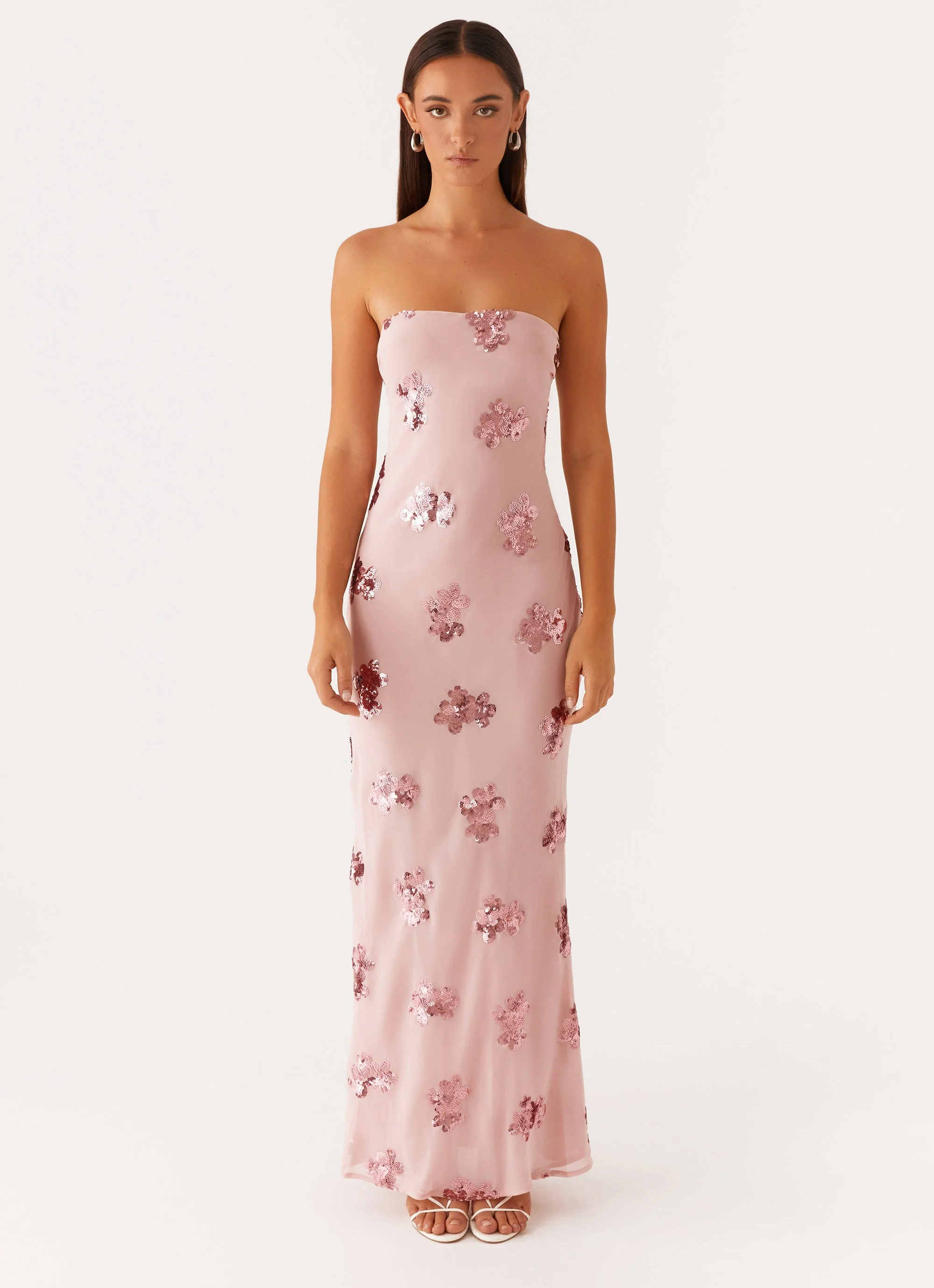 Sweet Escape Sequin Maxi Dress - Baby Pink - Image 2
