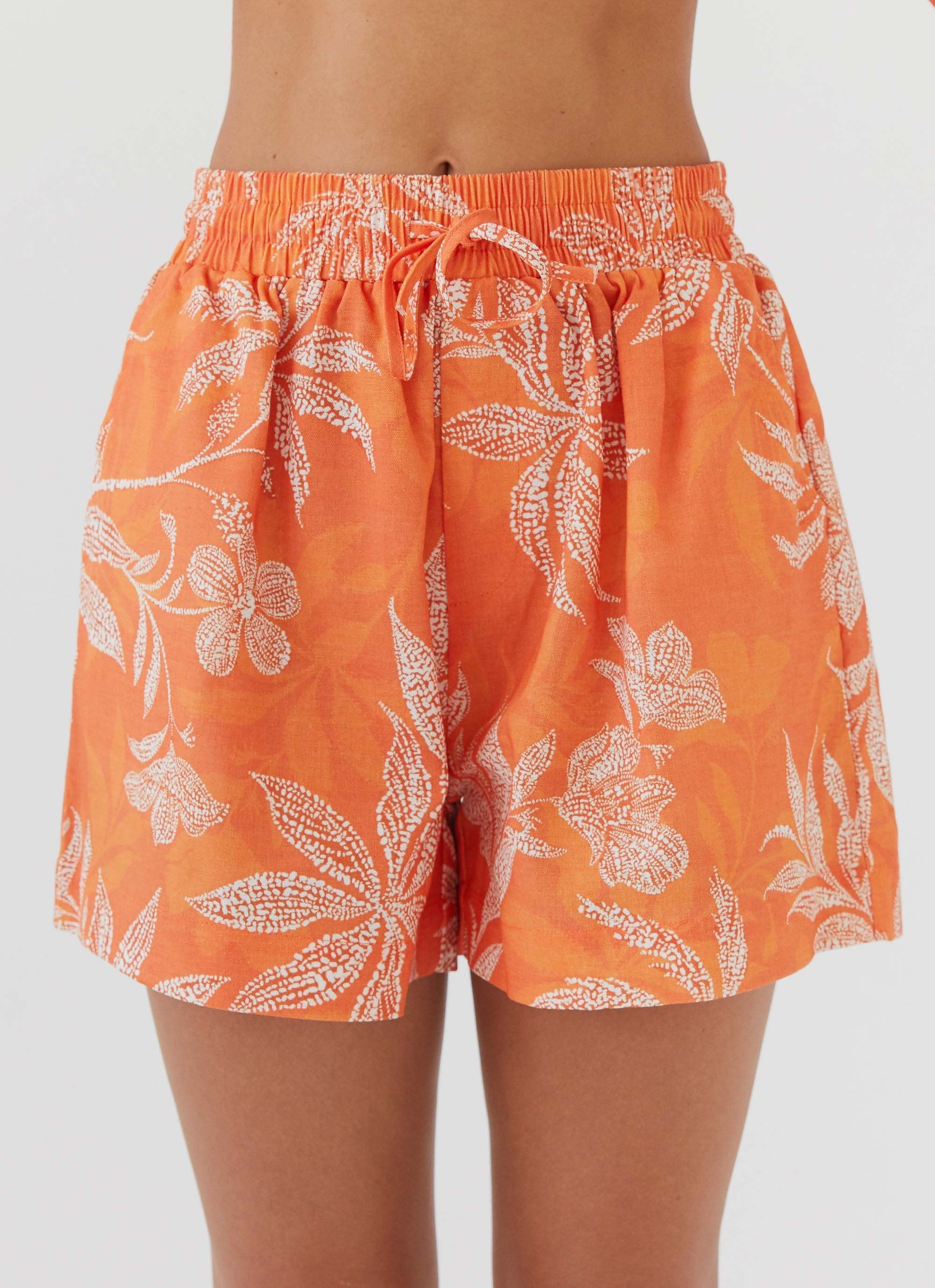 Sweet Relief Linen Shorts - Tropic Sunset - Image 3