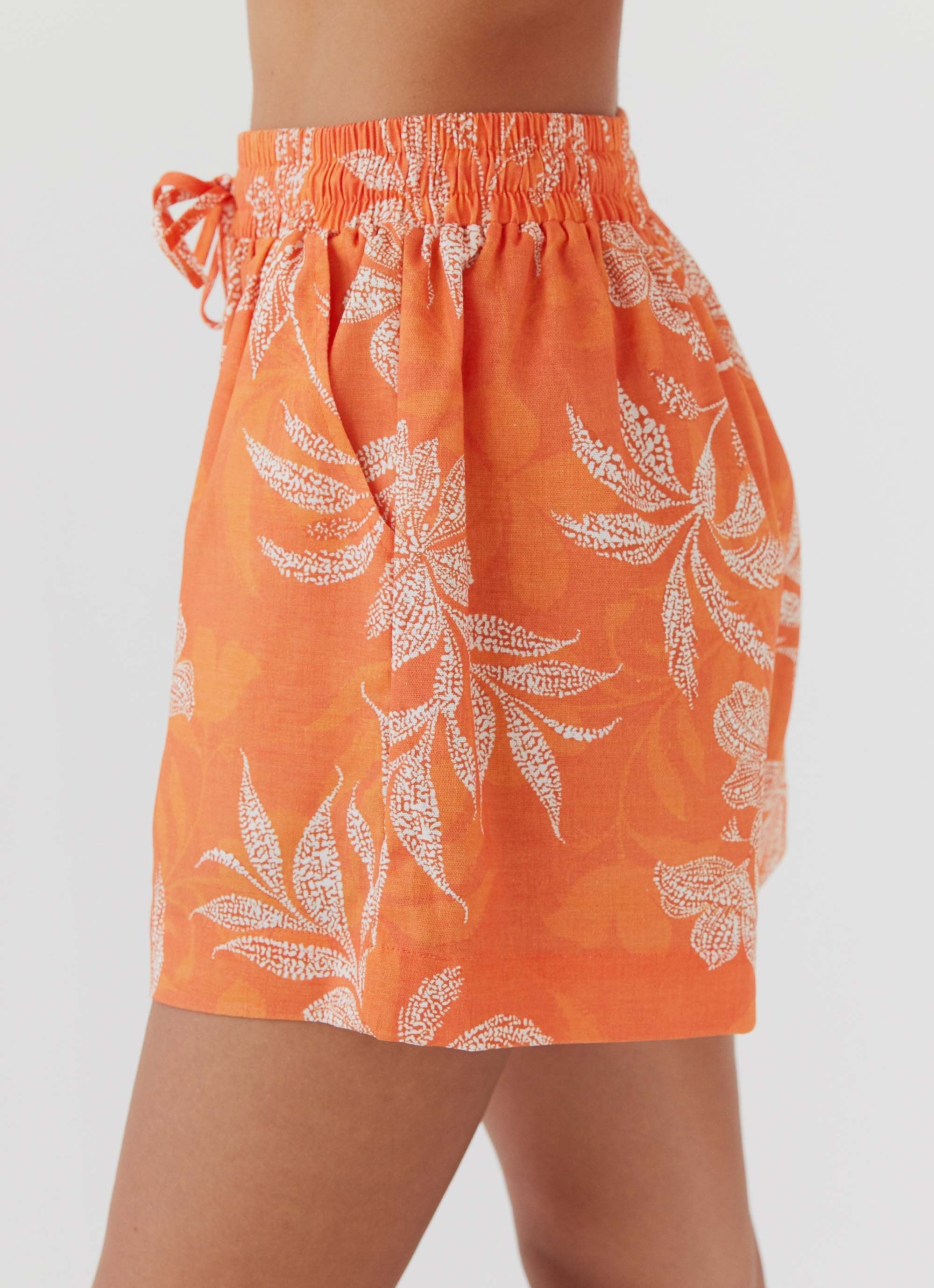 Sweet Relief Linen Shorts - Tropic Sunset - Image 4