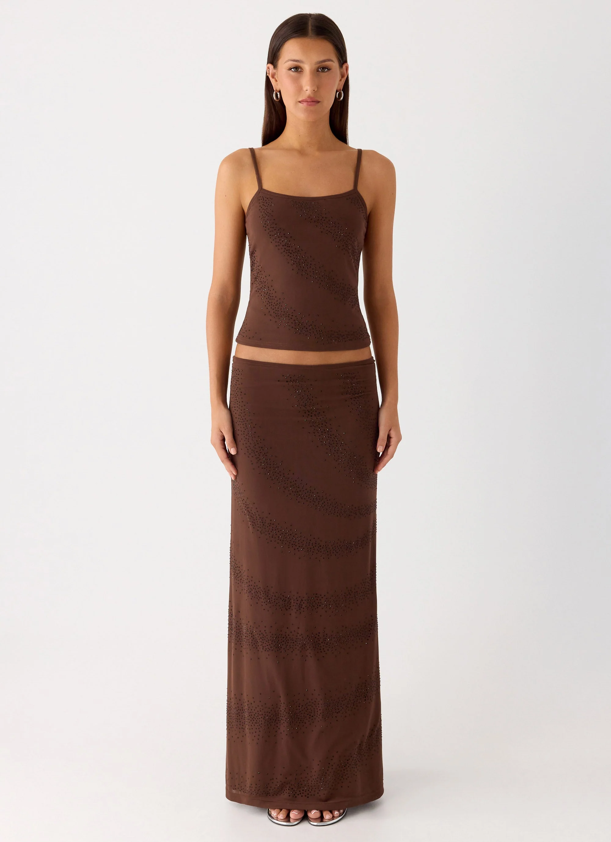 Sweet Sky Beaded Top - Chocolate - Image 3