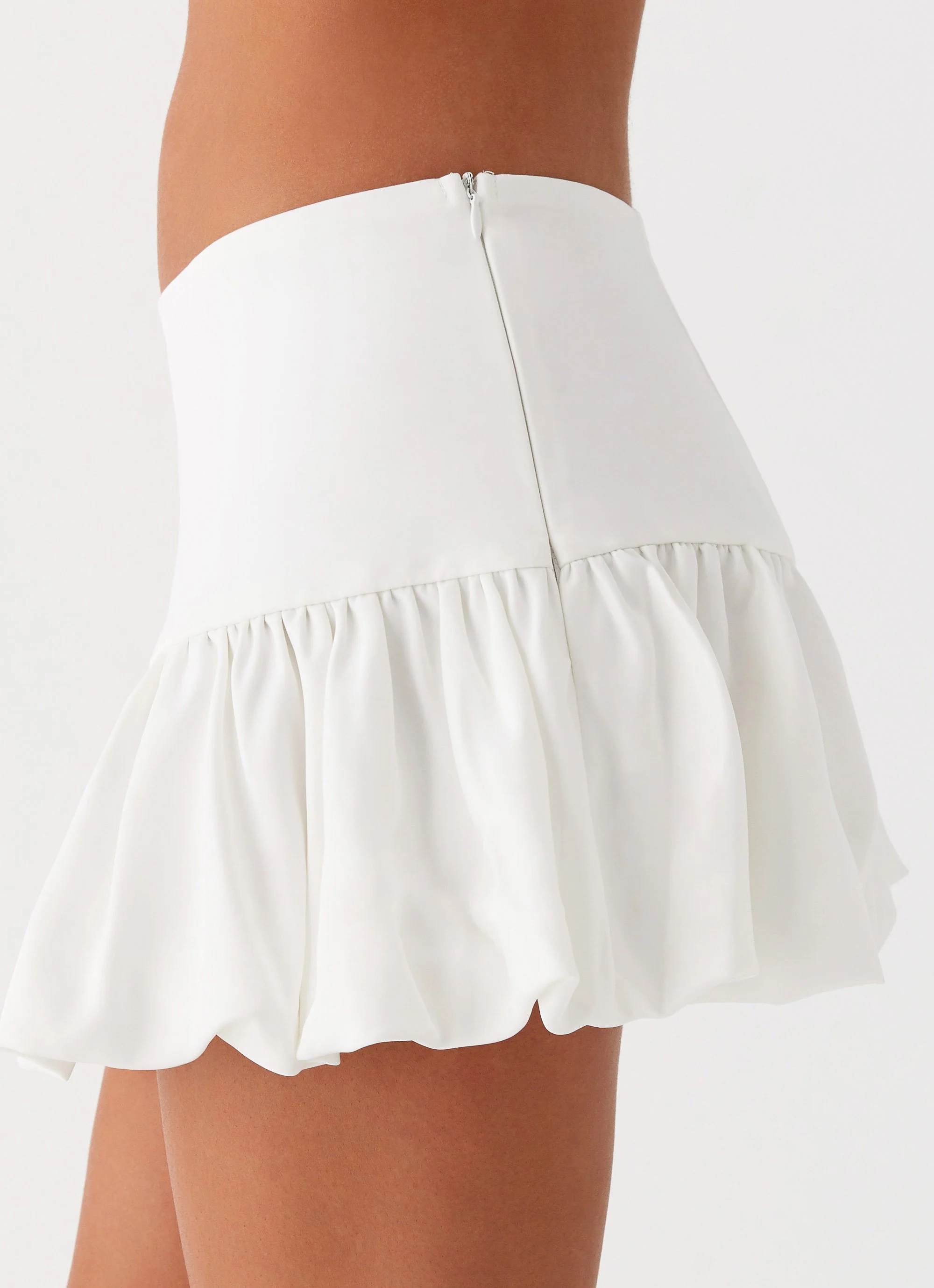 Sweet Thing Bubble Hem Mini Skirt - White - Image 4