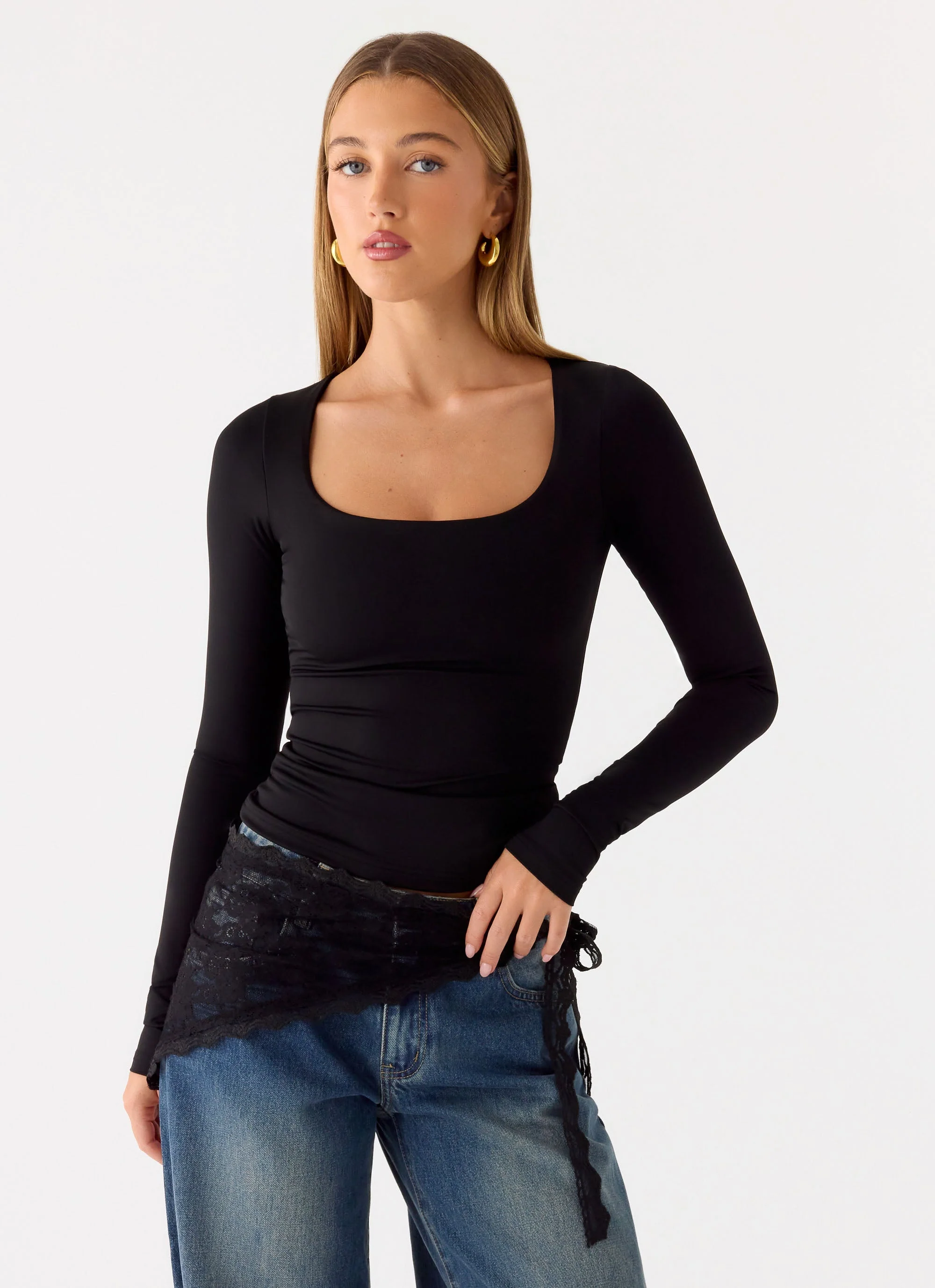 Sweet Thing Lace Scarf - Black - Image 3