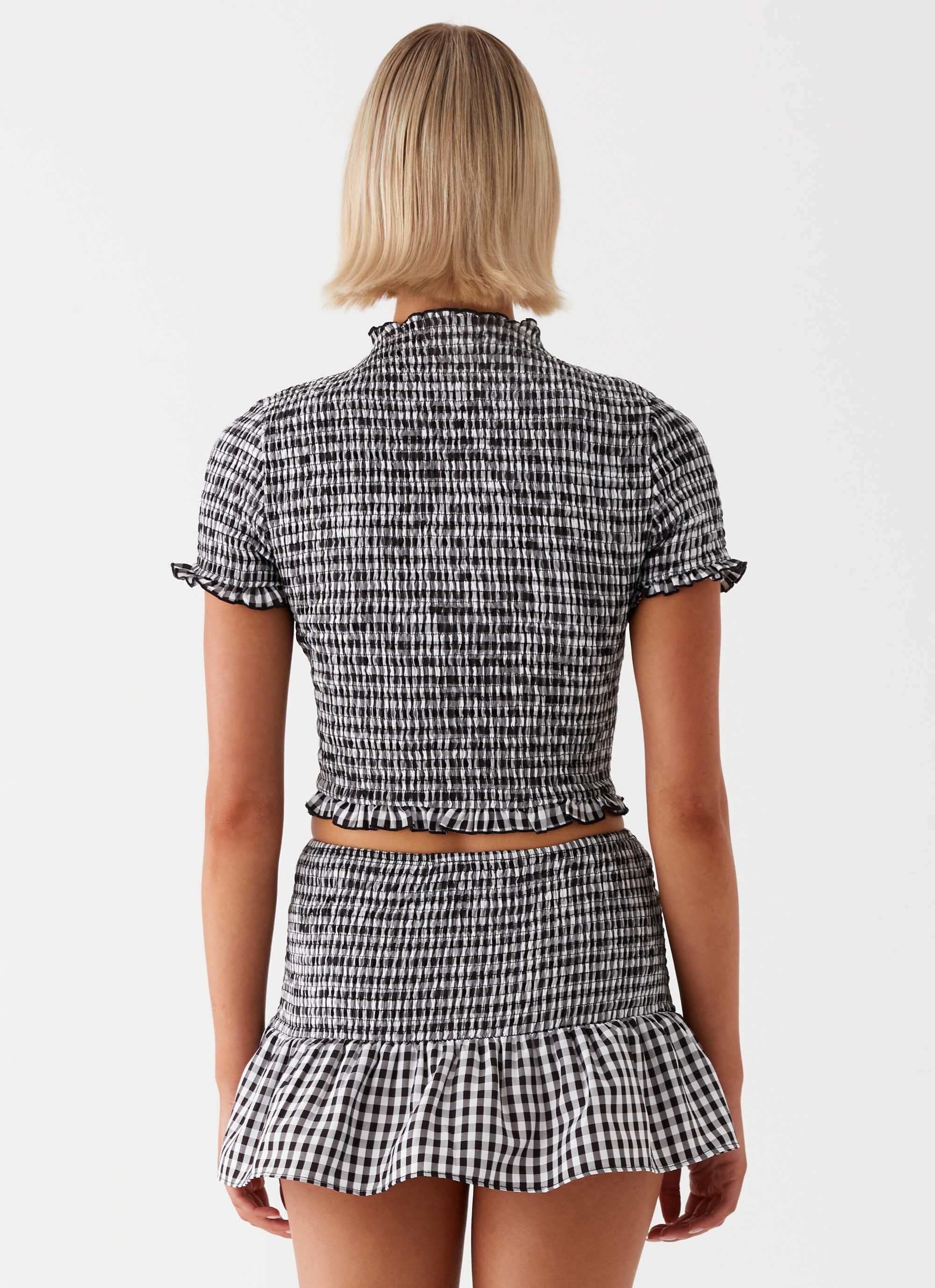 Sweetest Pie T-Shirt - Black Gingham - Image 5