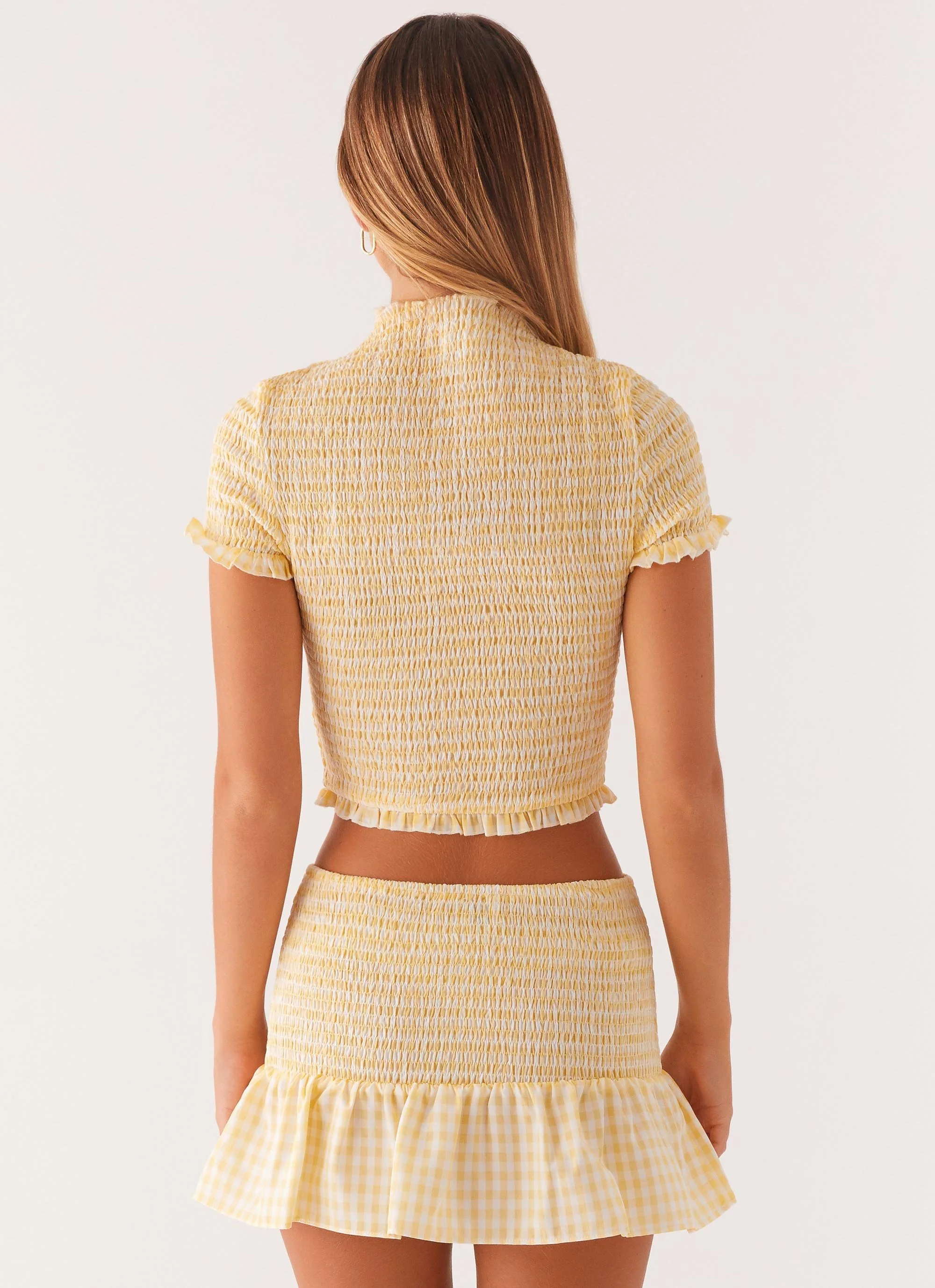 Sweetest Pie T-Shirt - Yellow Gingham - Image 4