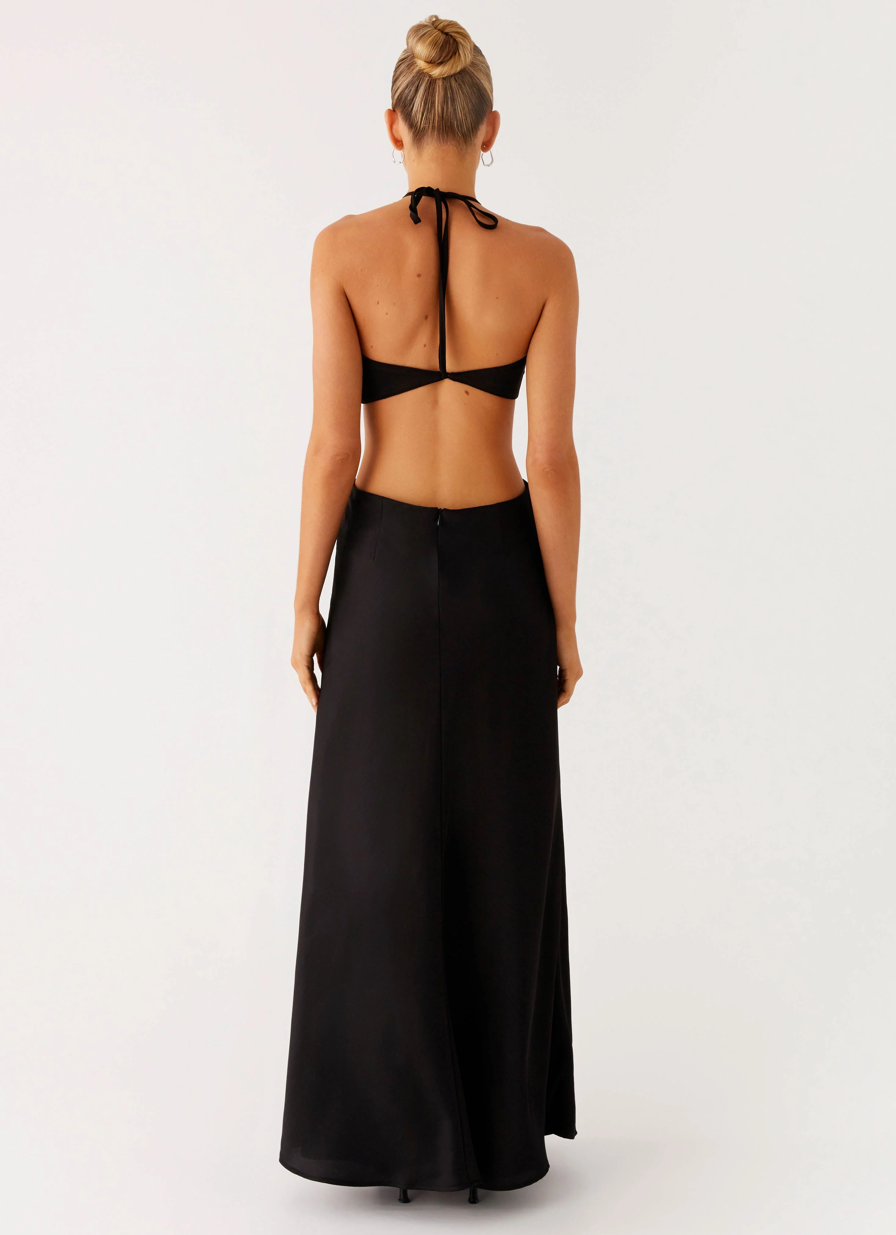 Sweetheart Cut Out Maxi Dress - Black - Image 3