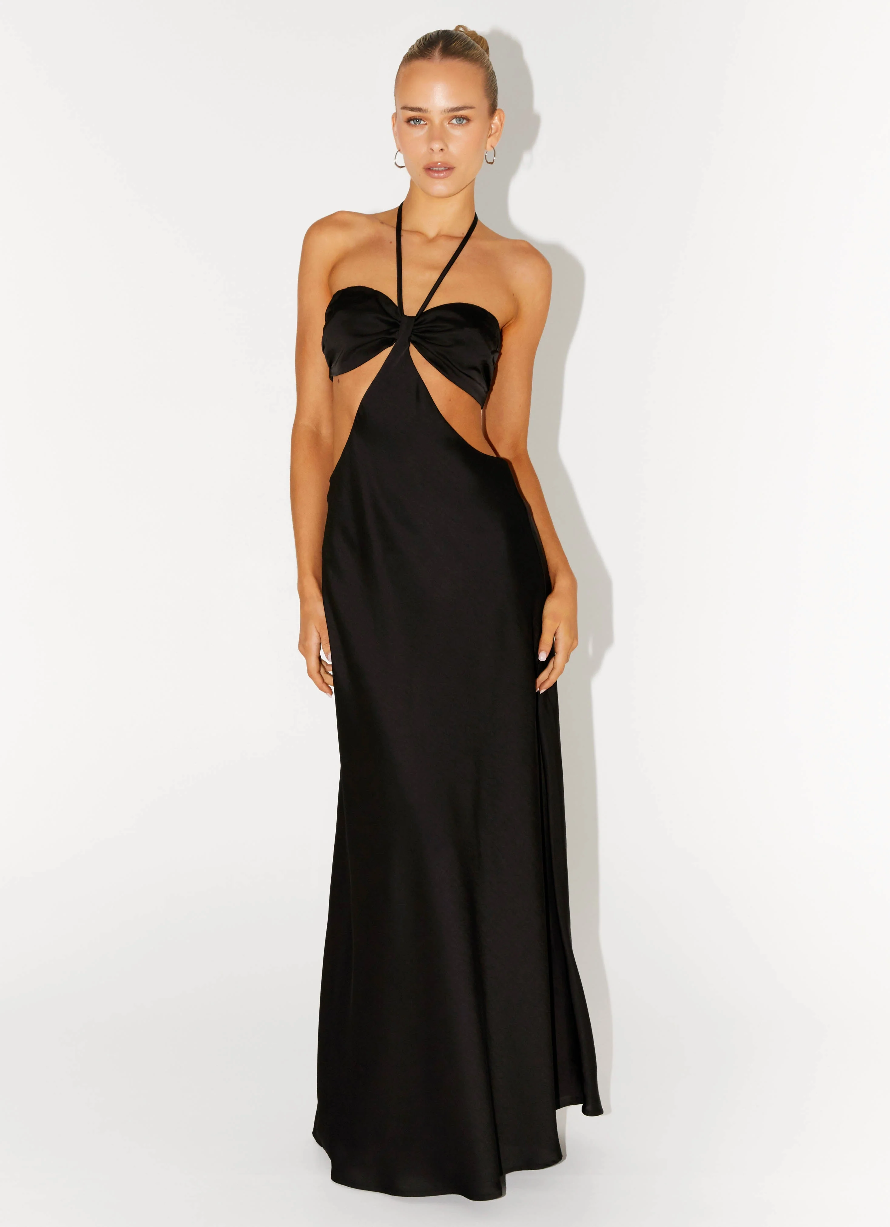 Sweetheart Cut Out Maxi Dress - Black - Image 6