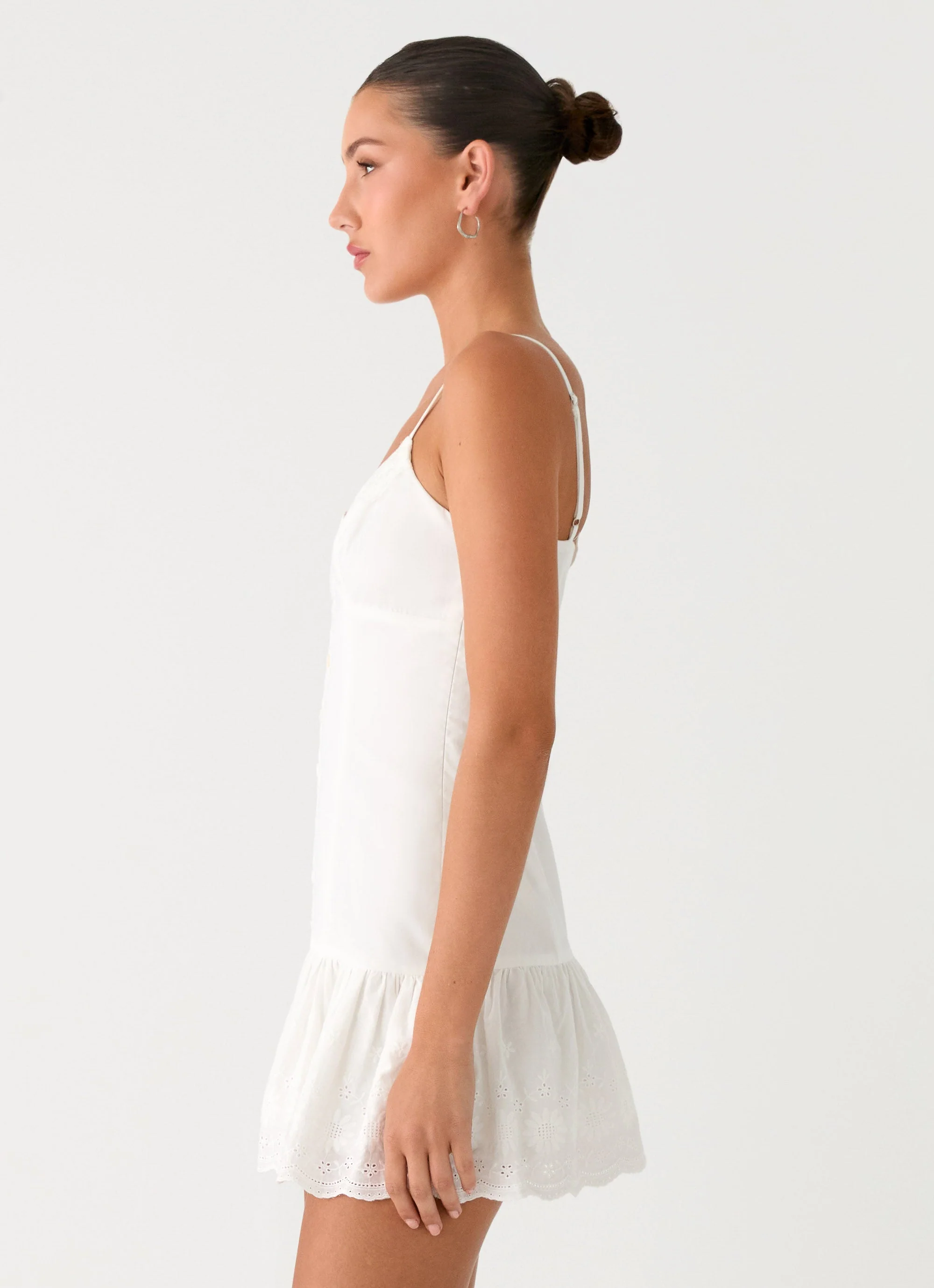 Sync Love Broderie Mini Dress - White - Image 3