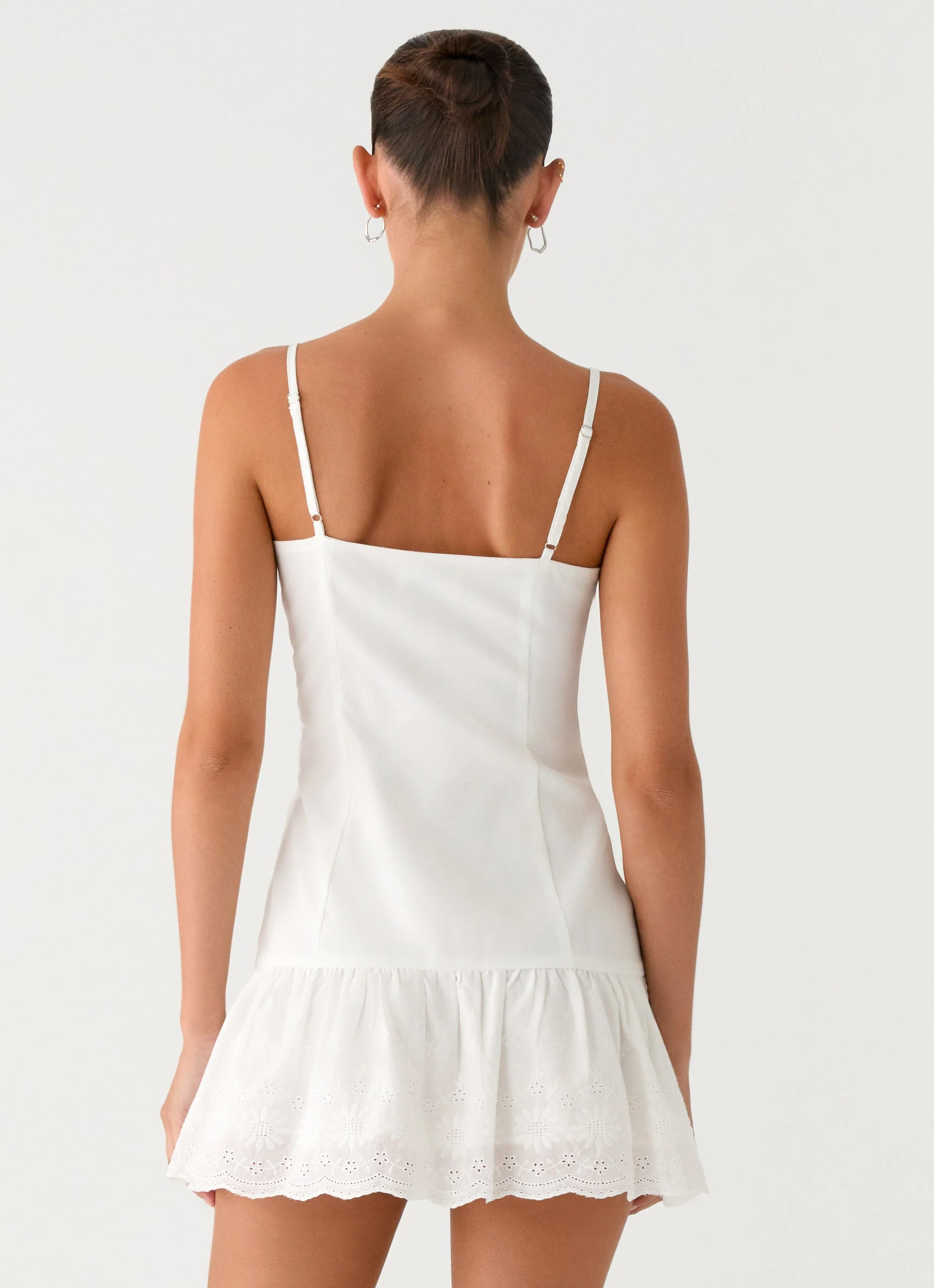 Sync Love Broderie Mini Dress - White - Image 4