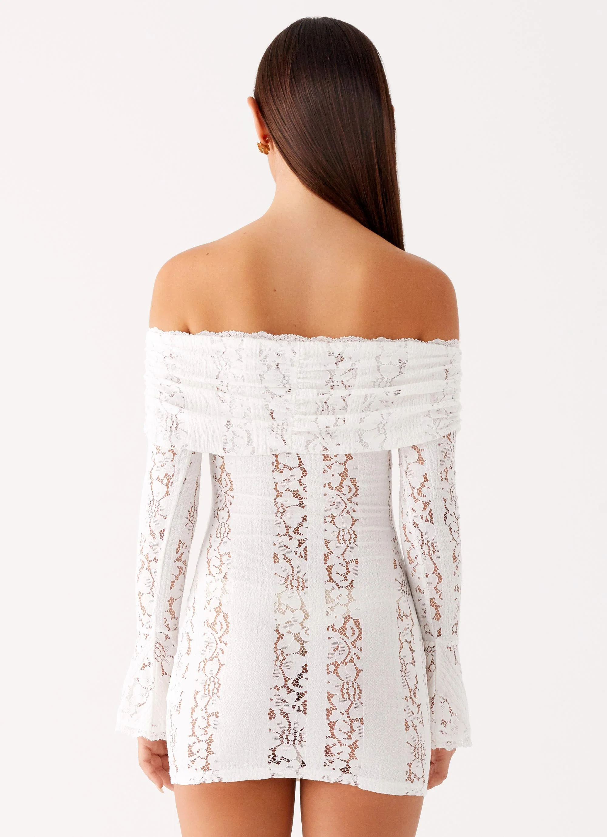 Syvanna Lace Mini Dress - White - Image 5