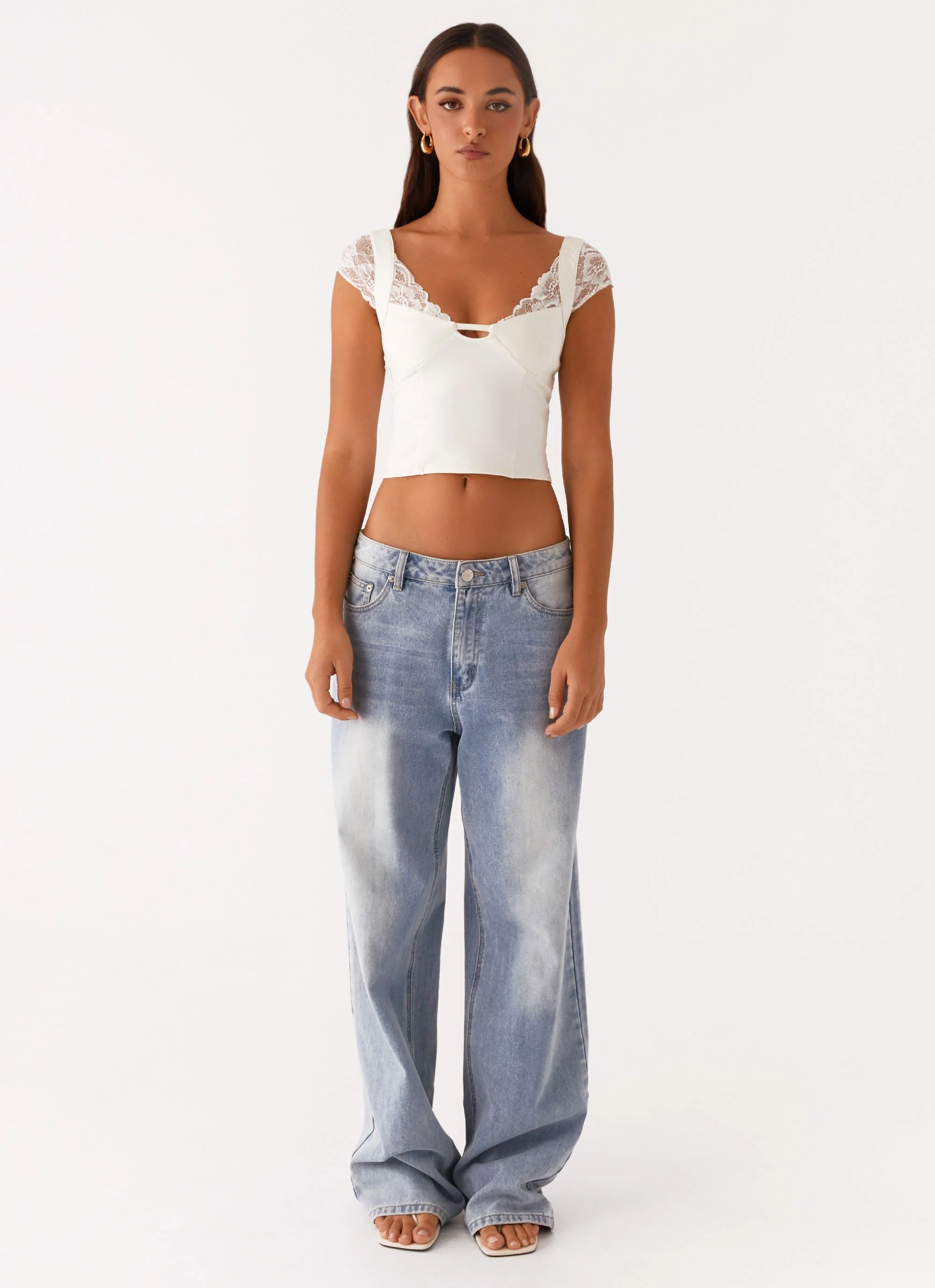 Tabitha Lace Top - Lemon - Image 2
