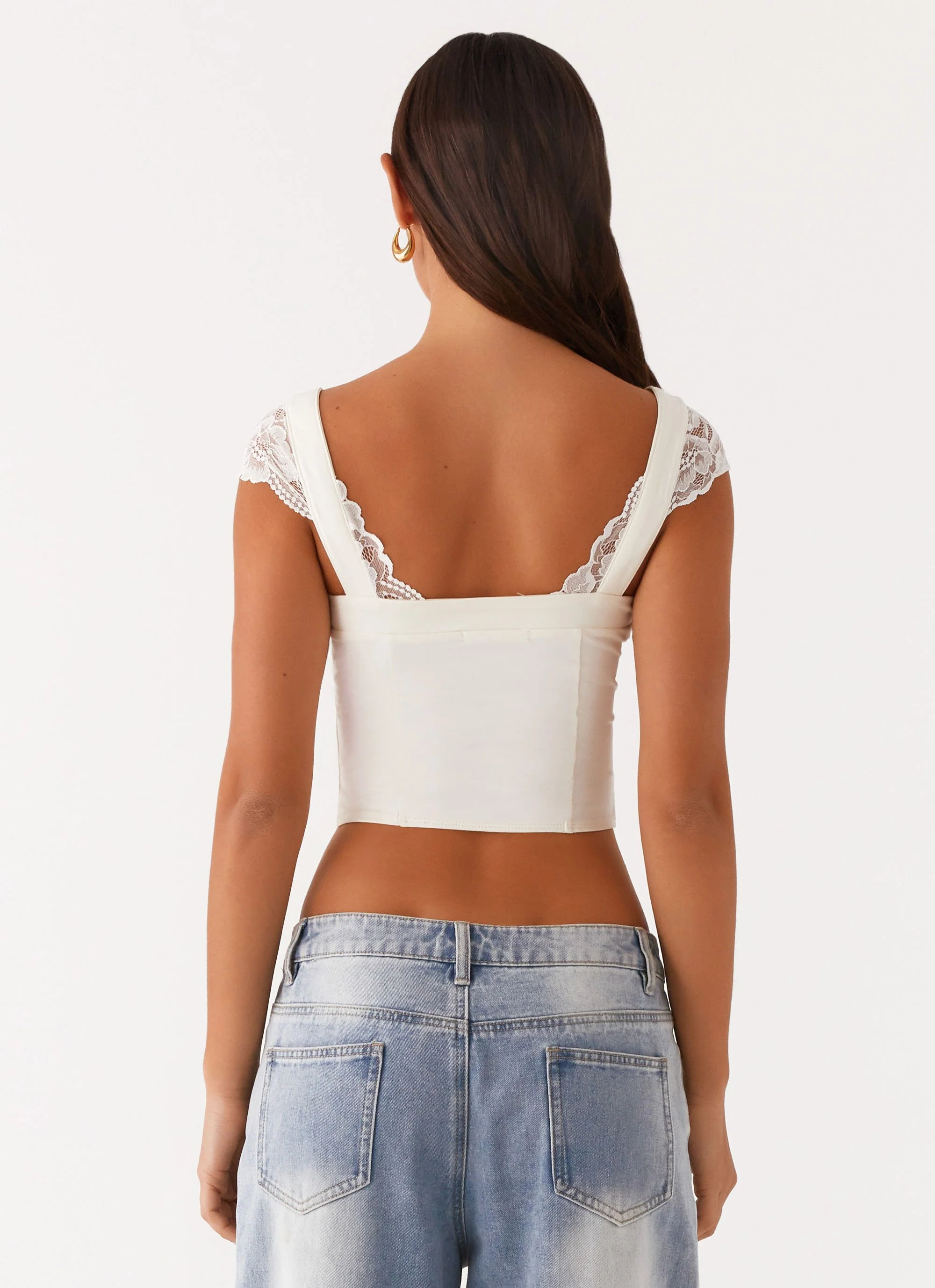Tabitha Lace Top - Lemon - Image 4