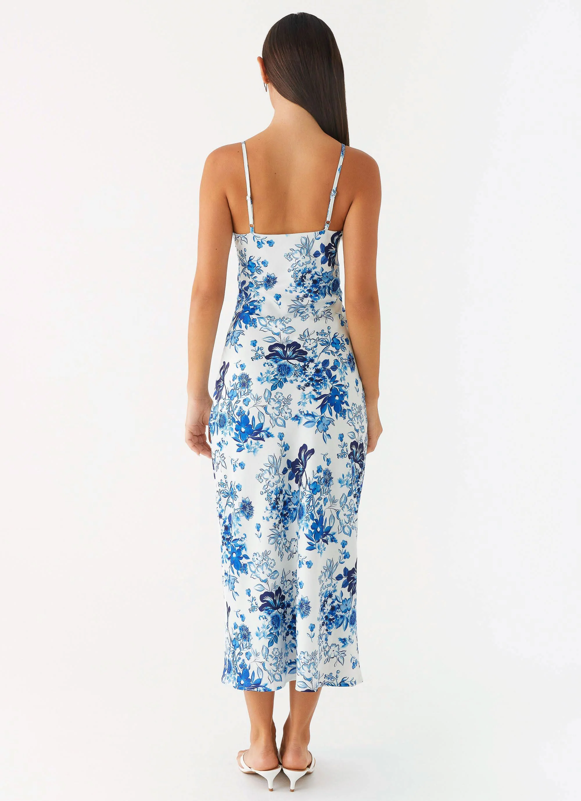 Take Chances Midi Dress - Serene Sky Floral - Image 3