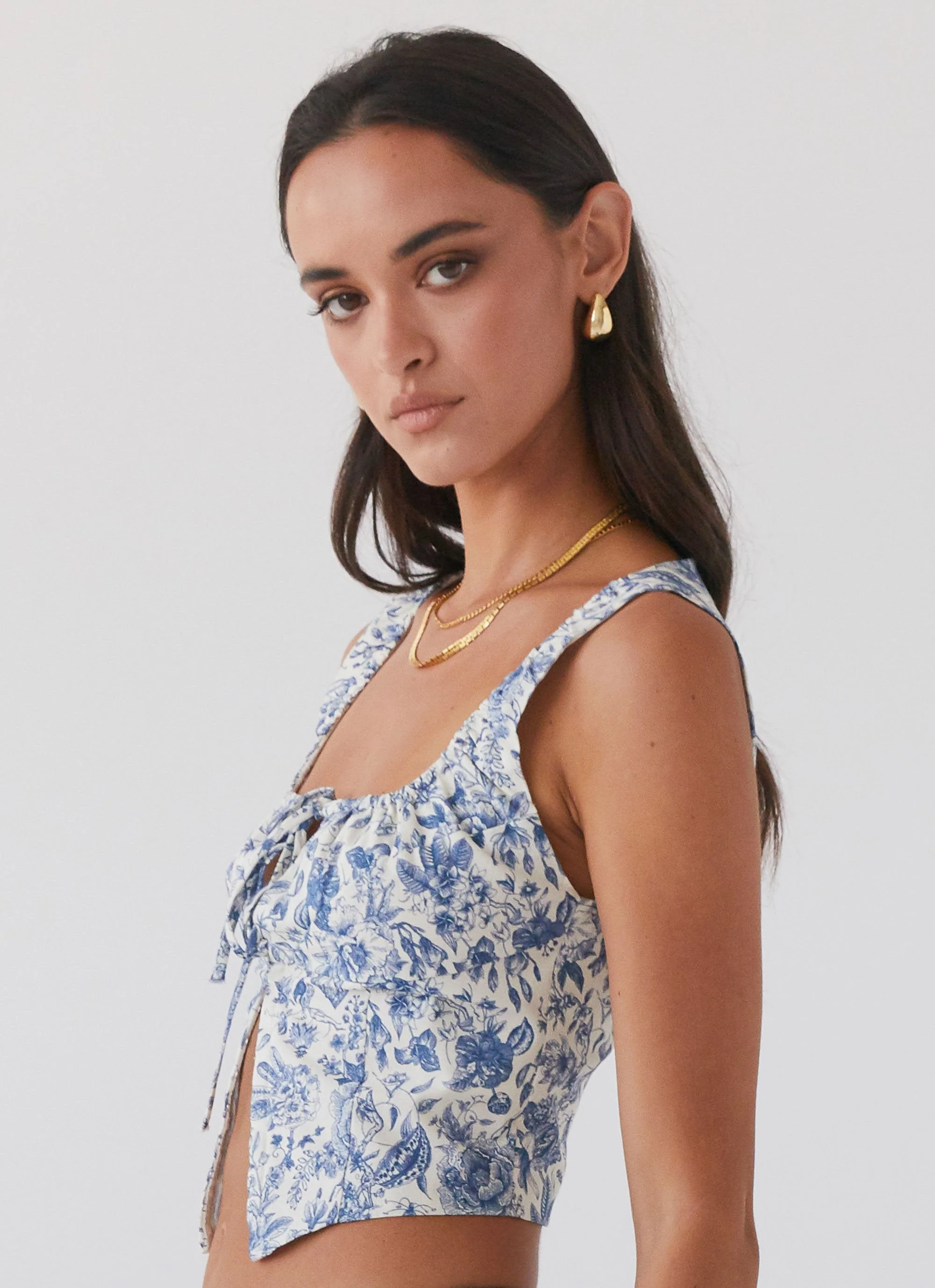 Take Me Away Corset Top - Blue Paisley - Image 4