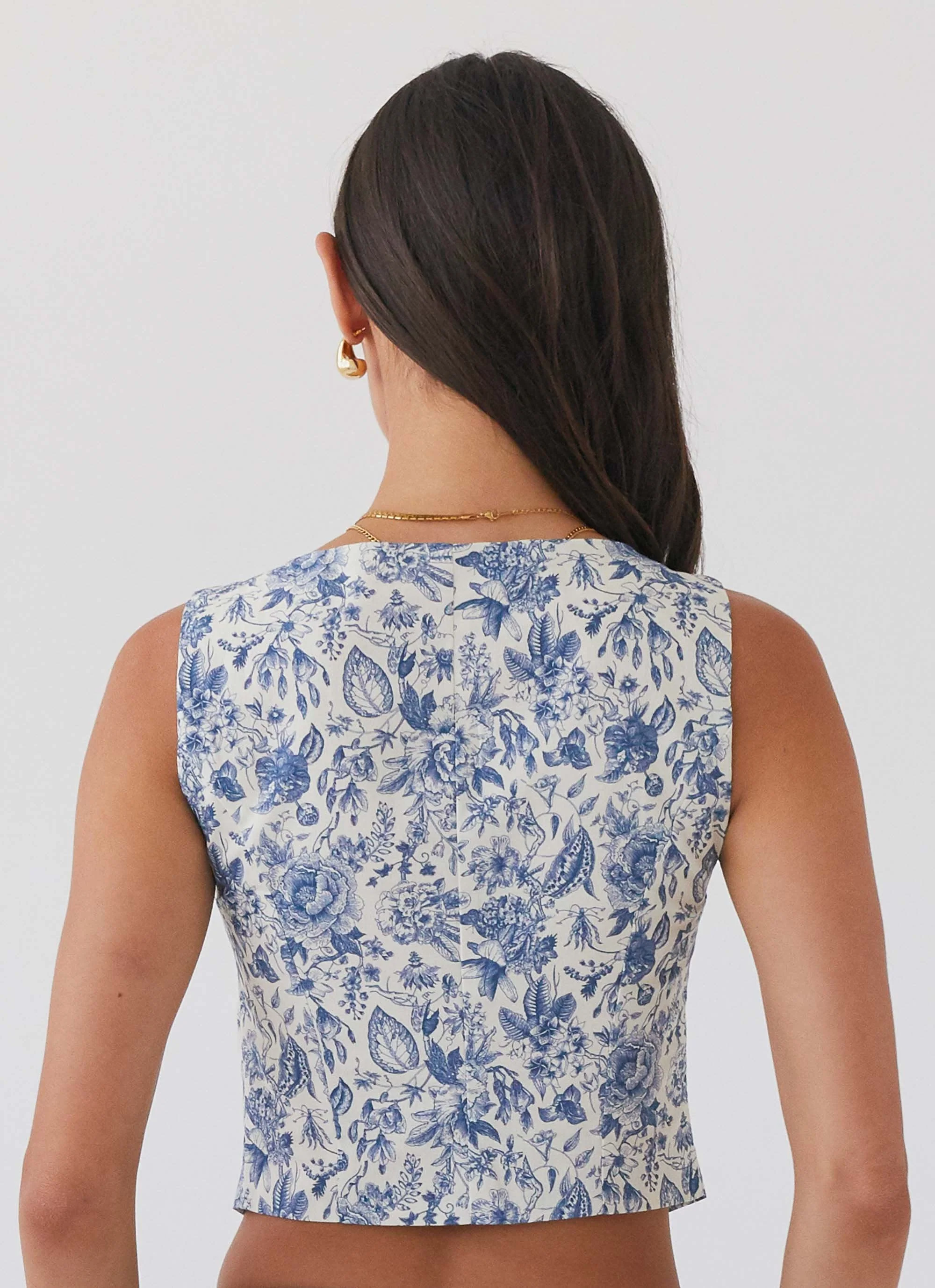 Take Me Away Corset Top - Blue Paisley - Image 5