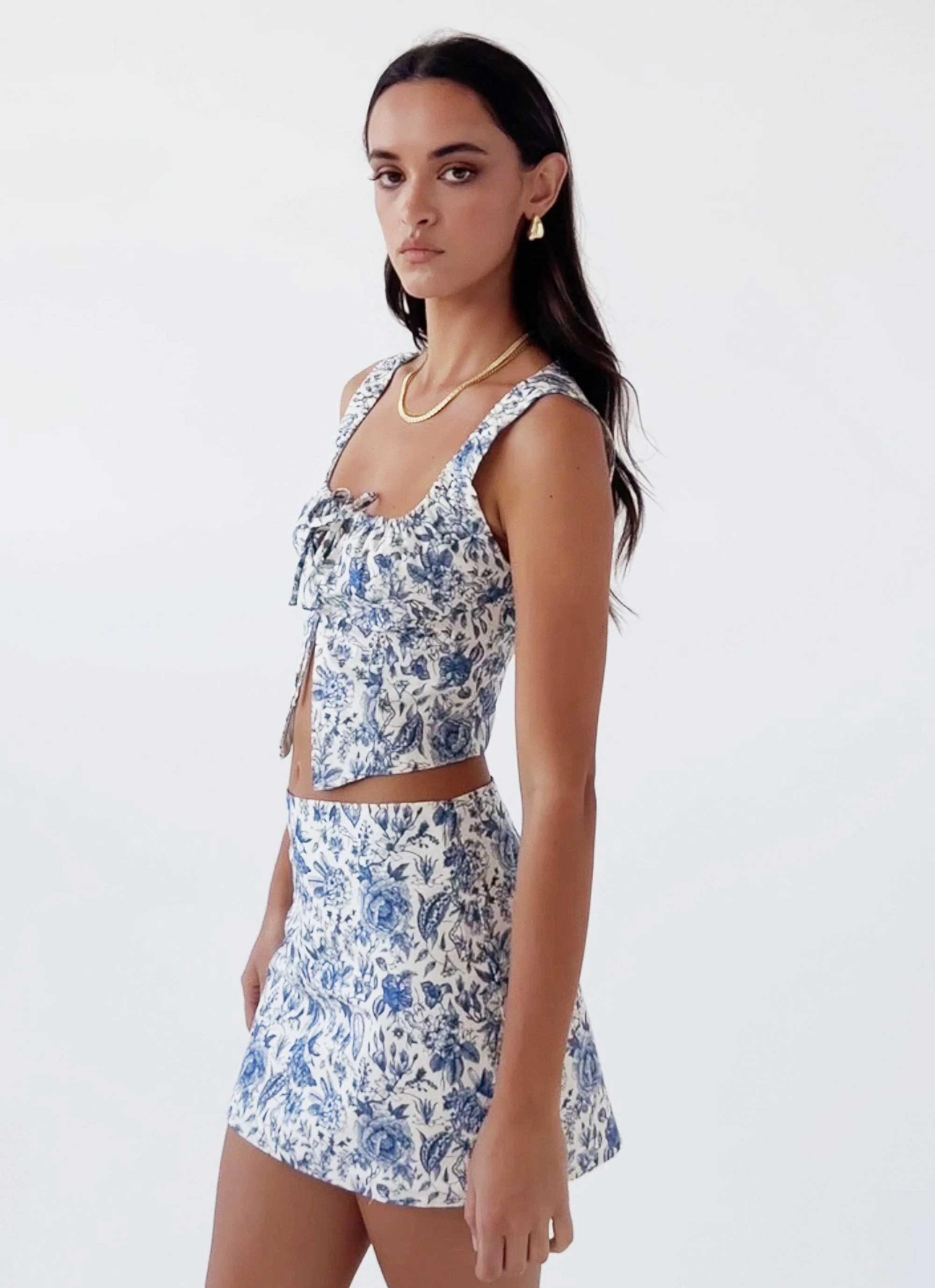 Take Me Away Corset Top - Blue Paisley - Image 6