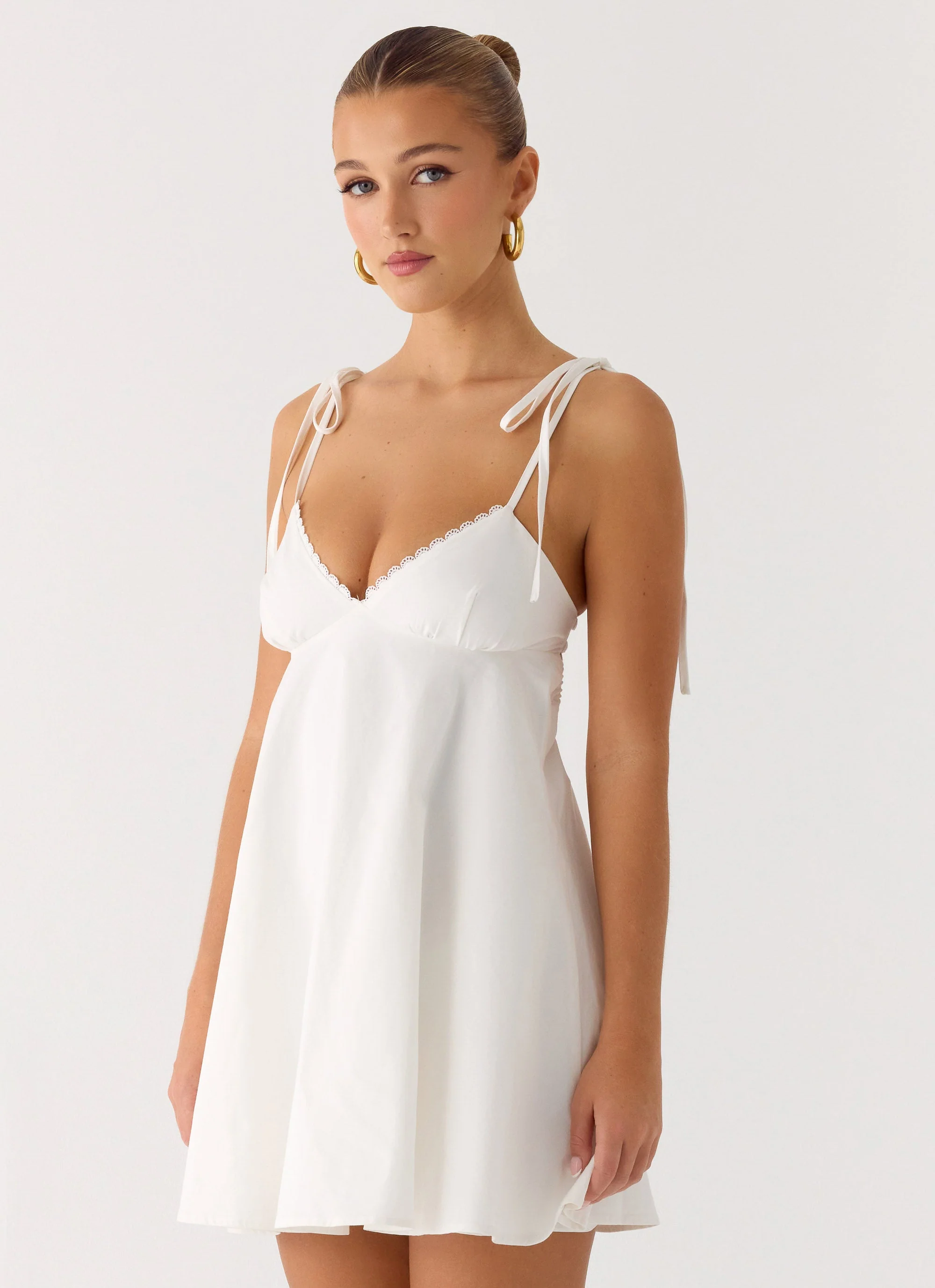 Take Me High Mini Dress - White - Image 3