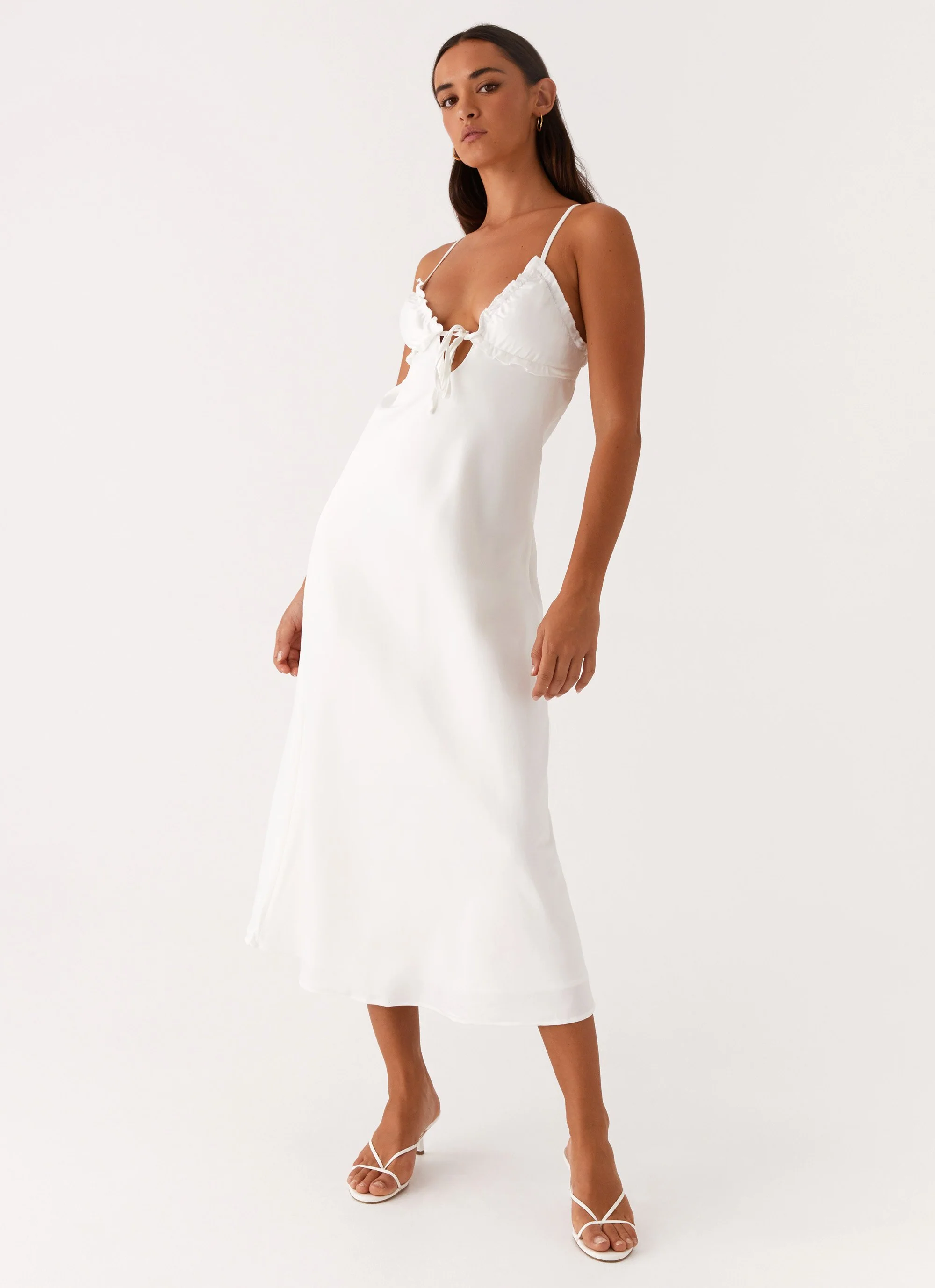 Take Note Midi Dress - White - Image 5