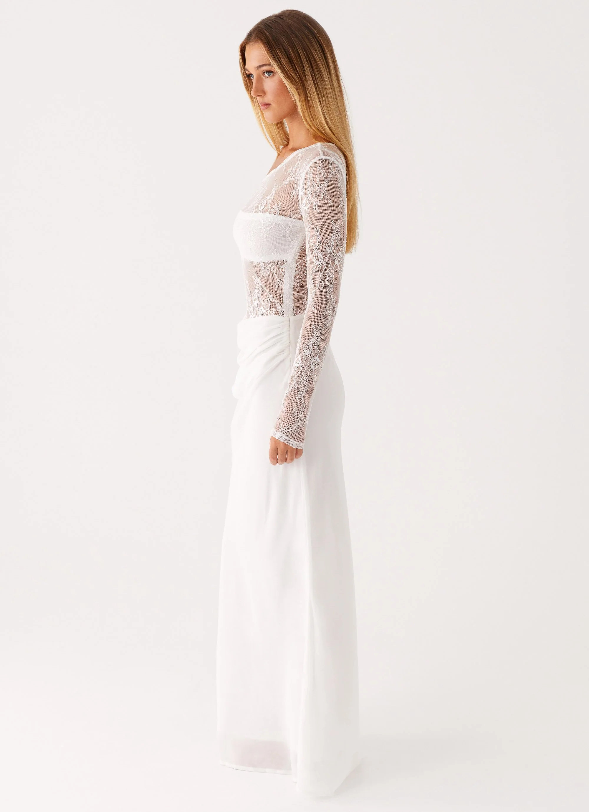 Take Your Time Maxi Dress - White - Image 4