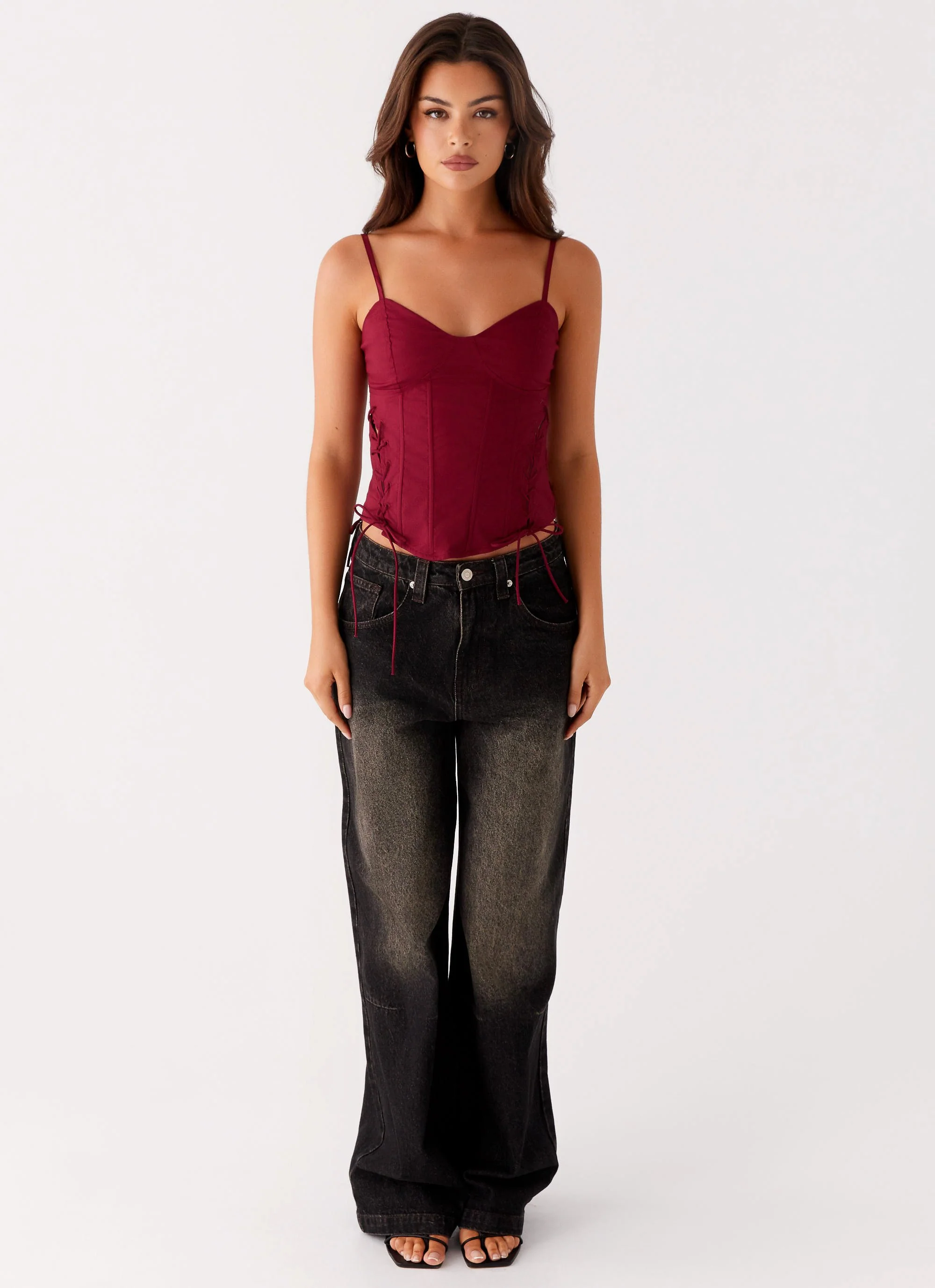 Tallie Corset Top - Red - Image 2