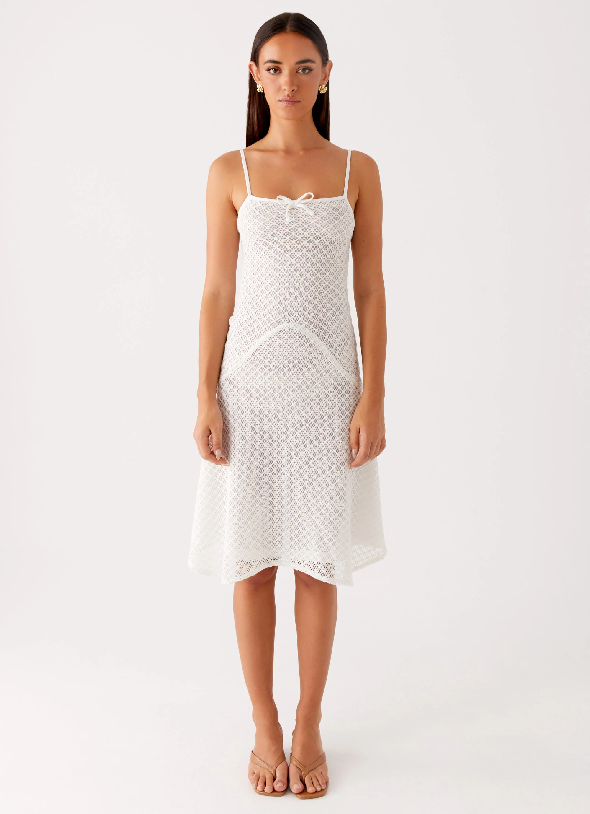 Tamar Midi Dress - White - Image 2