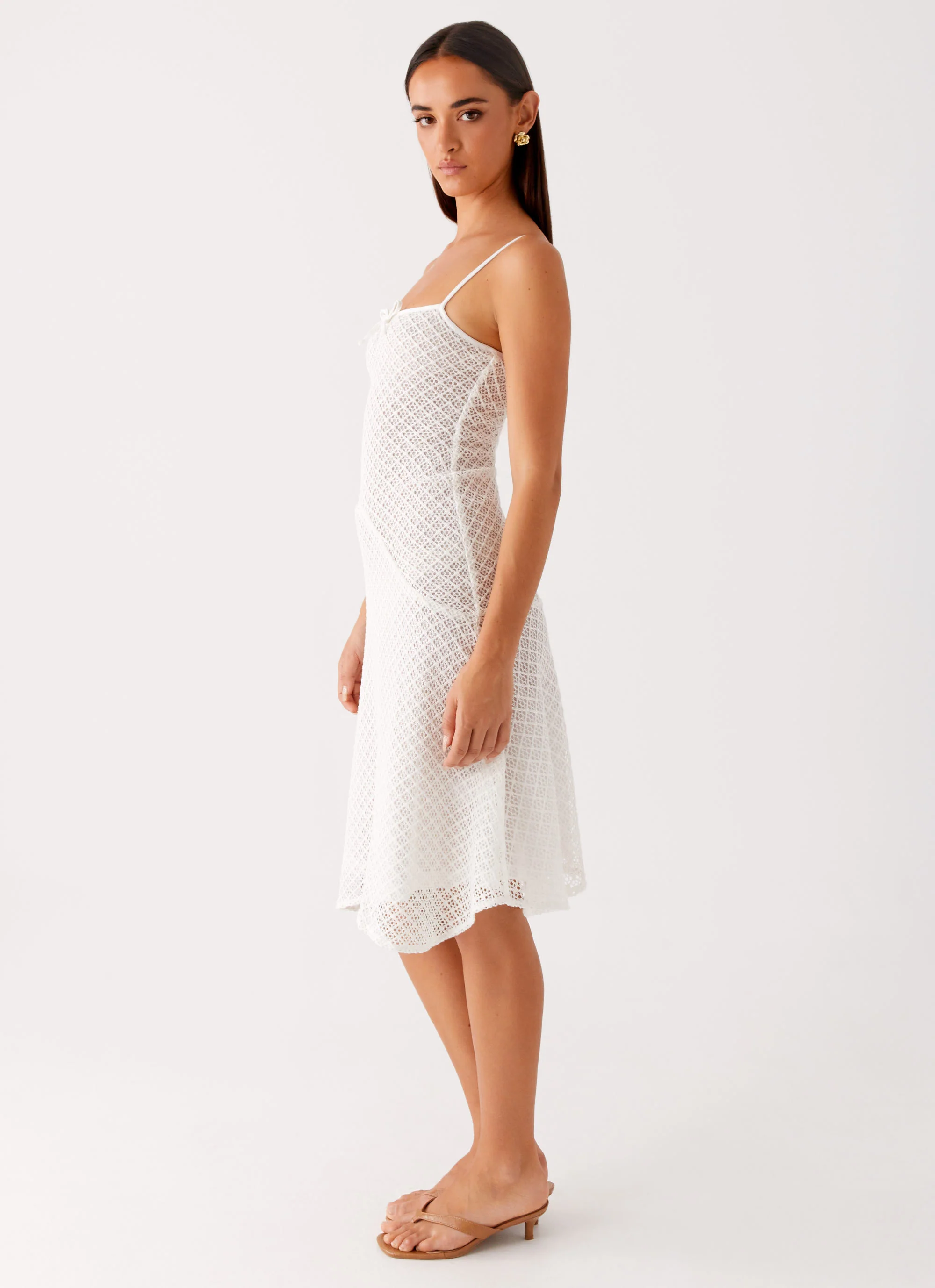 Tamar Midi Dress - White - Image 3