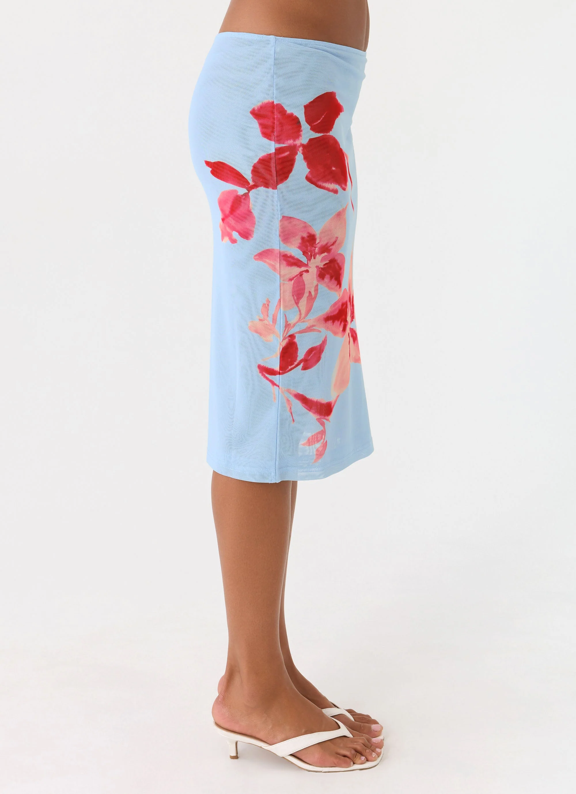 Tamia Midi Skirt - Blue Petal - Image 2