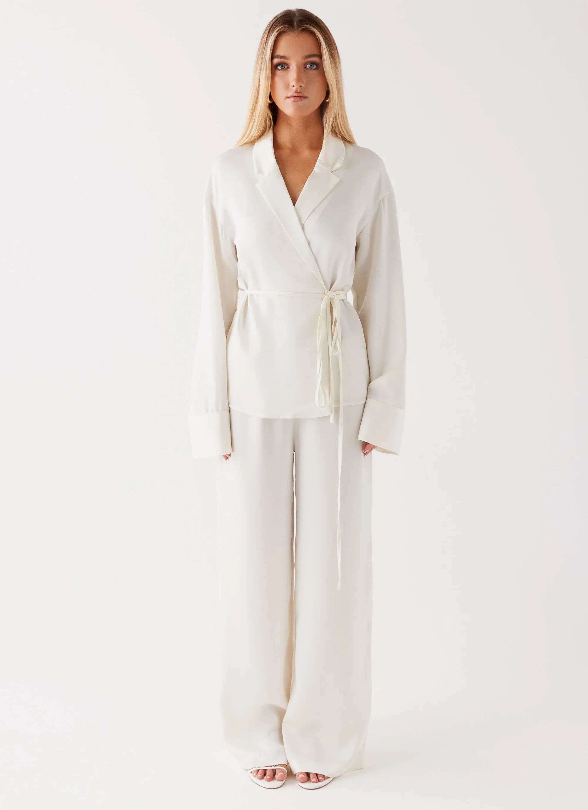 Tammie Tie Side Shirt - Pearl - Image 2