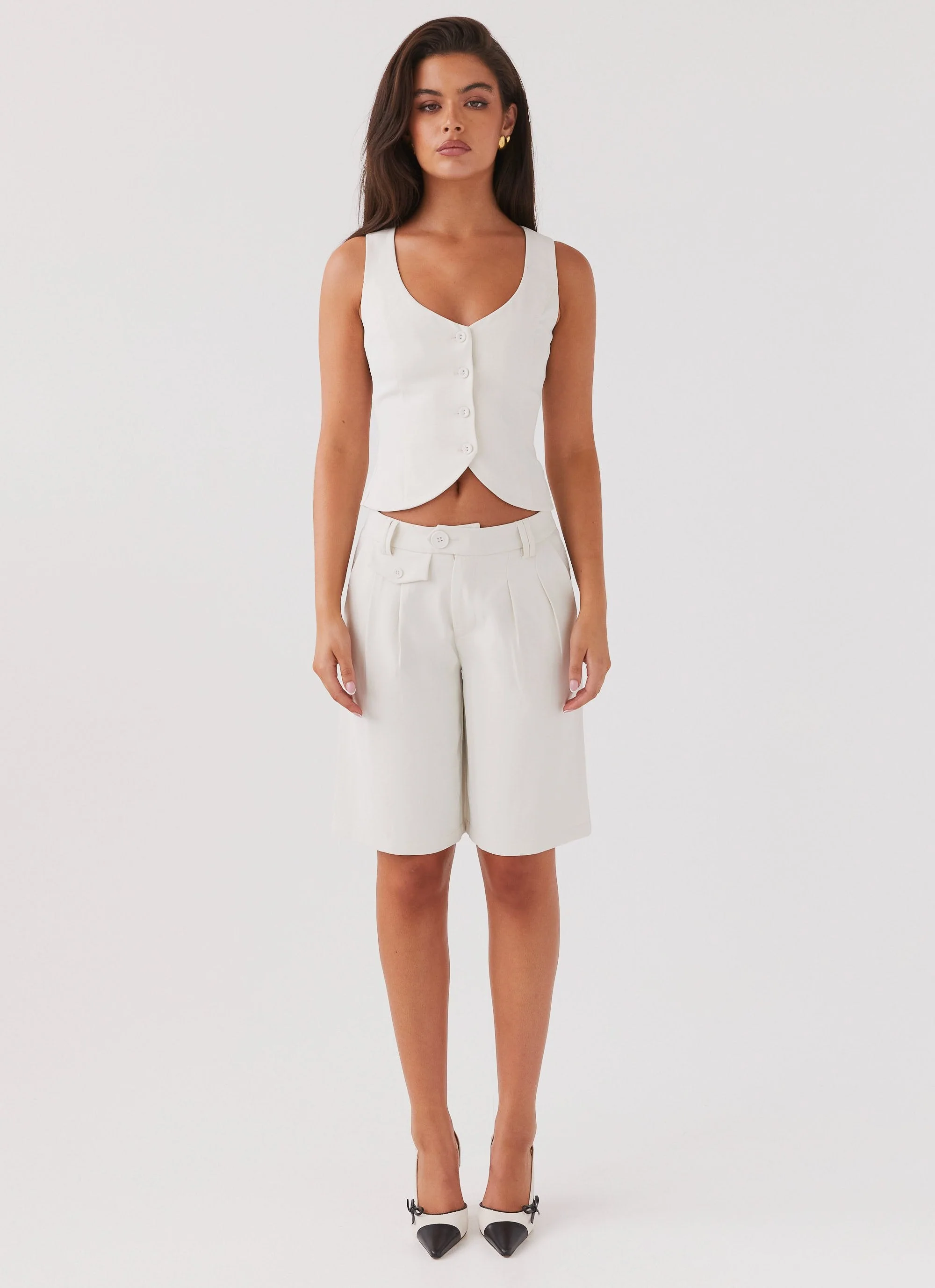 Tammy Suiting Vest - Ivory - Image 4